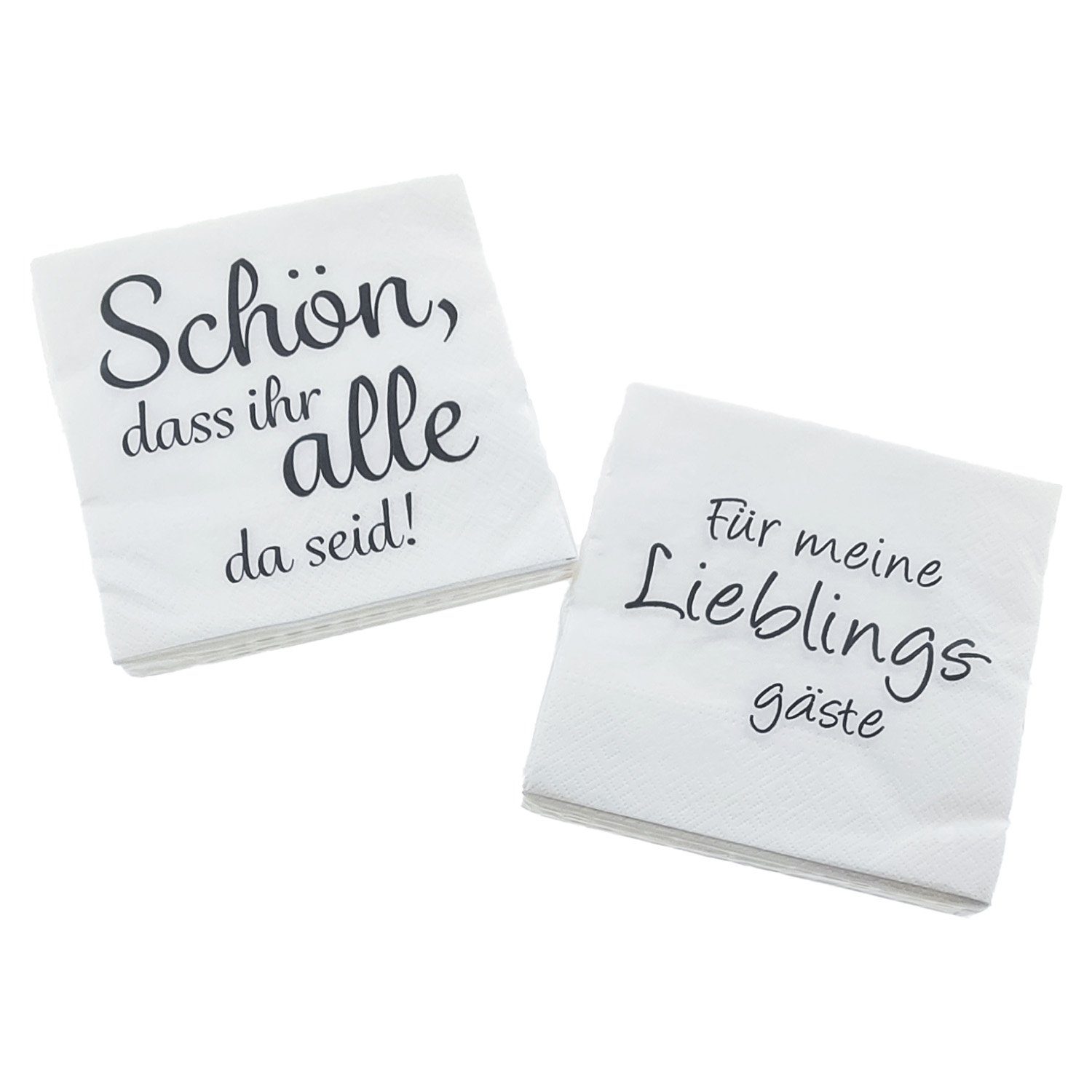 Spalier Servietten "Sprüche" 20er Pack Servietten Geburtstagsservietten