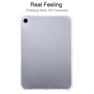 Wigento Tablet-Hülle Für Apple iPad Mini 6 2021 Transparent Tablet Tasche Hülle Case TPU Schock Silikon dünn