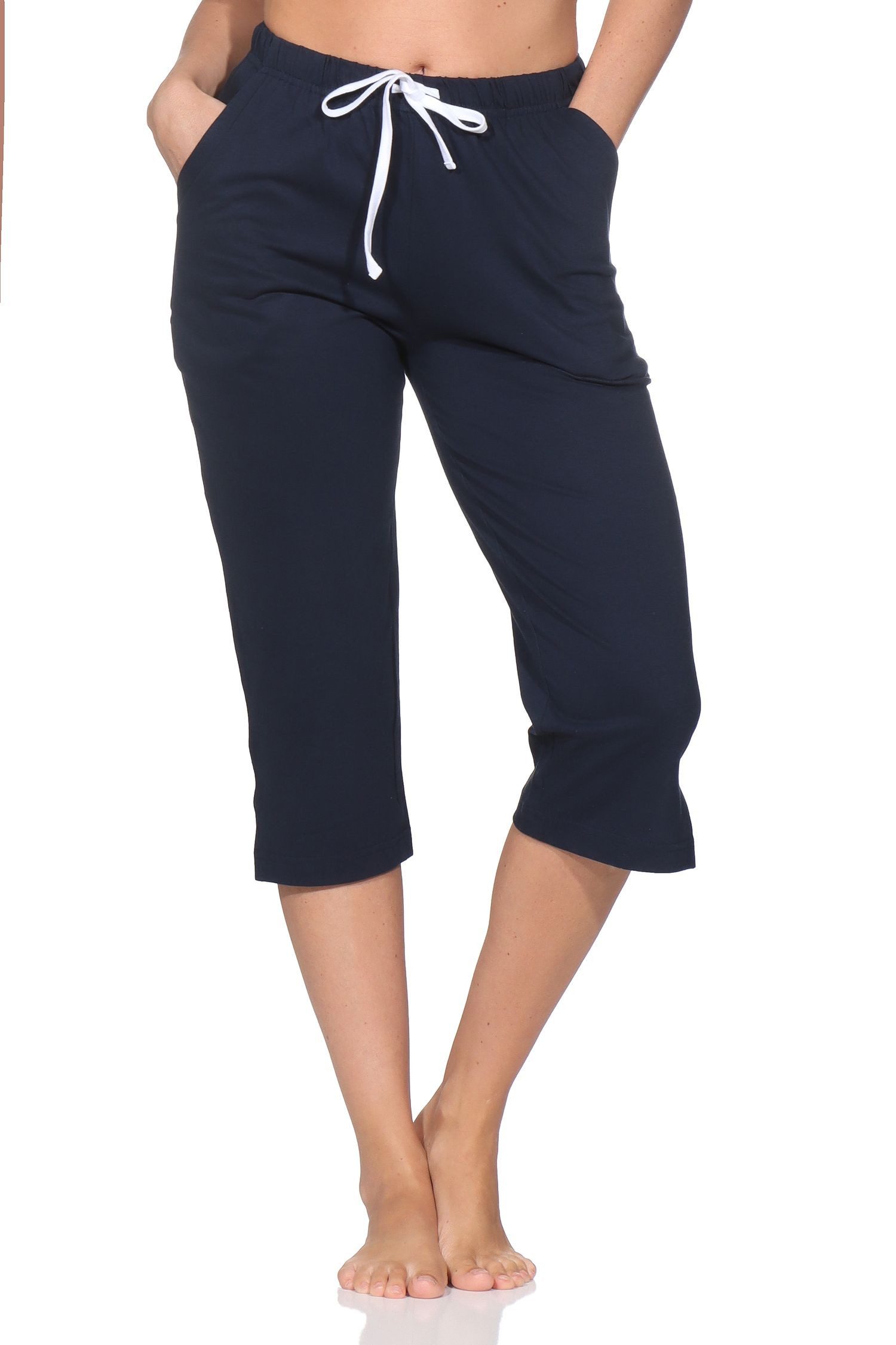 Normann Relaxanzug Damen Schlafanzug Pyjama Capri-Hose 3/4-lang - perfekt zu kombinieren – Bild 2 von 4