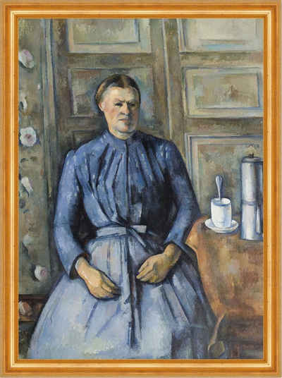 Kunstdruck Woman with a Coffeepot Paul Cezanne Frauen Kaffeekanne Geschirr B A3 0, (1 St)
