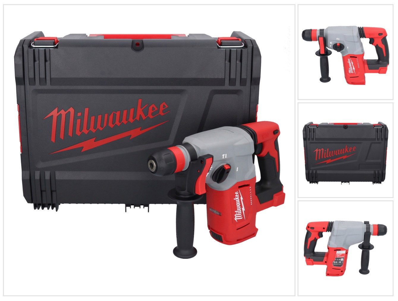 Milwaukee Akku-Kombibohrhammer M18 BLHX-0X Akku Kombihammer 18 V 2,3 J Brushless (4933478891) + HD