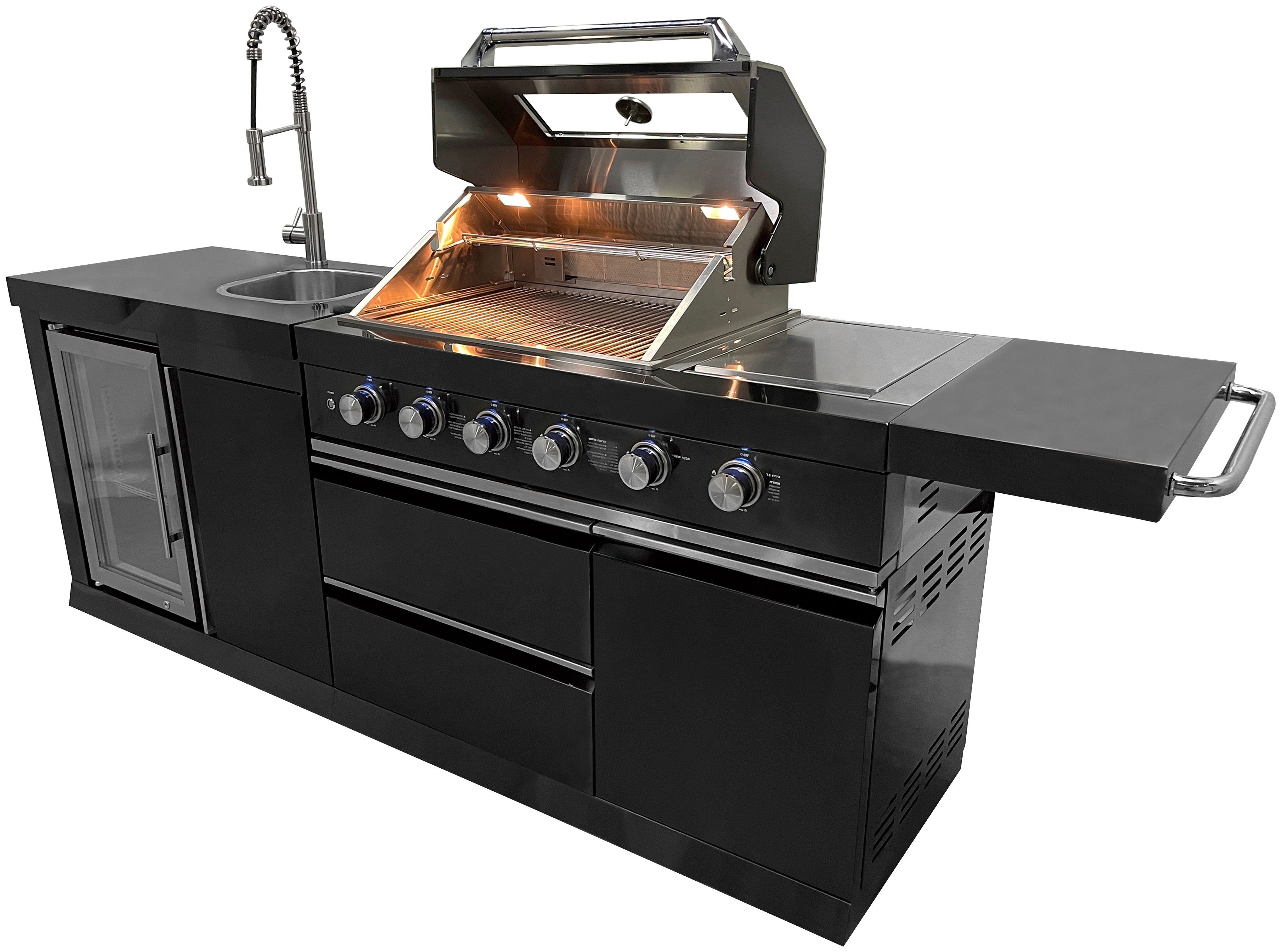 Outdoor-Küche »Cambridge« mit Gasgrill und Kühlschrank