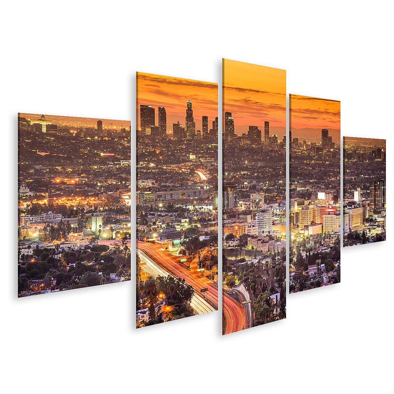 islandburner Leinwandbild Bild auf Leinwand Los Angeles Kalifornien Usa Dow günstig online kaufen