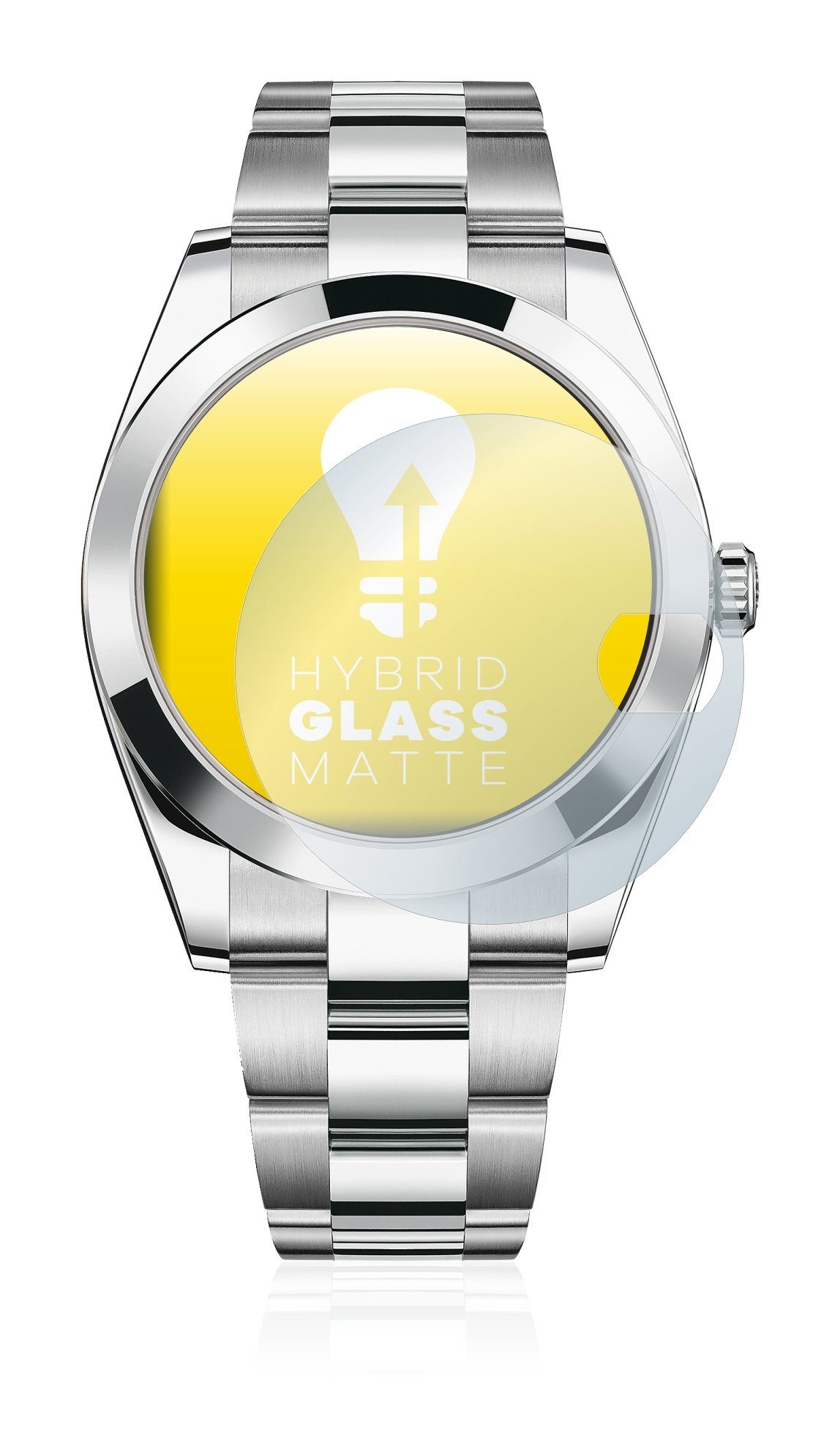 upscreen Displayschutzglas Folie für Rolex Datejust 41, Schutzfolie Glas Panzer Display Schutz matt