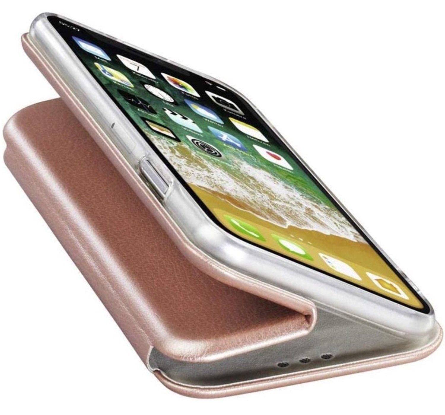 Hama Handyhülle Booklet Curve Klapp-Tasche Hülle Case Flip-Cover, für Apple iPhone X / Xs