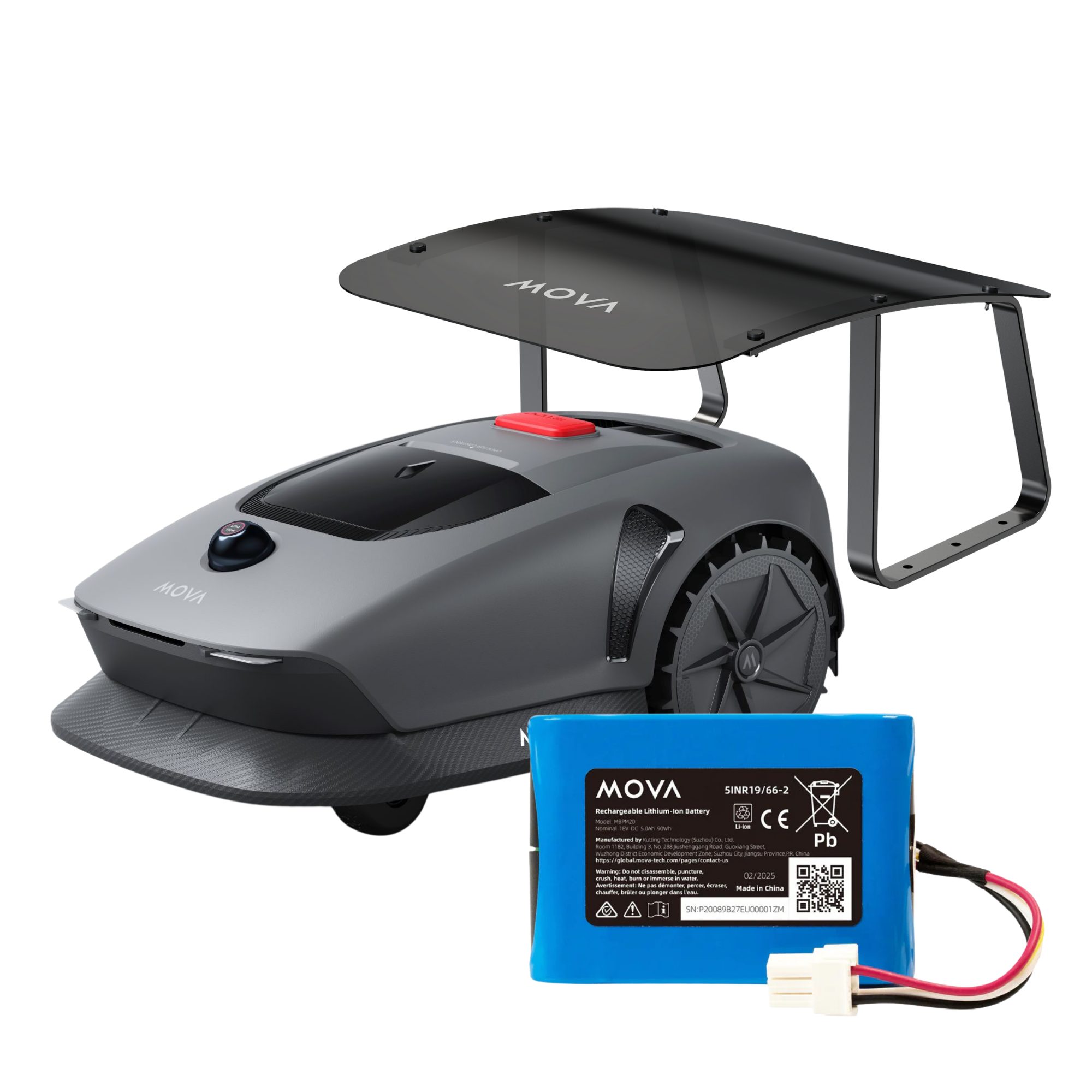 Mova Rasenmähroboter »MOVA 600 Kit« Inkl. 5.Ah Zusatzakku und Ersatzklingen, bis 600 m² Rasenfläche, (mit Ladestation und umfangreichem Zubehör), Schnitthöhe (2-6 cm)