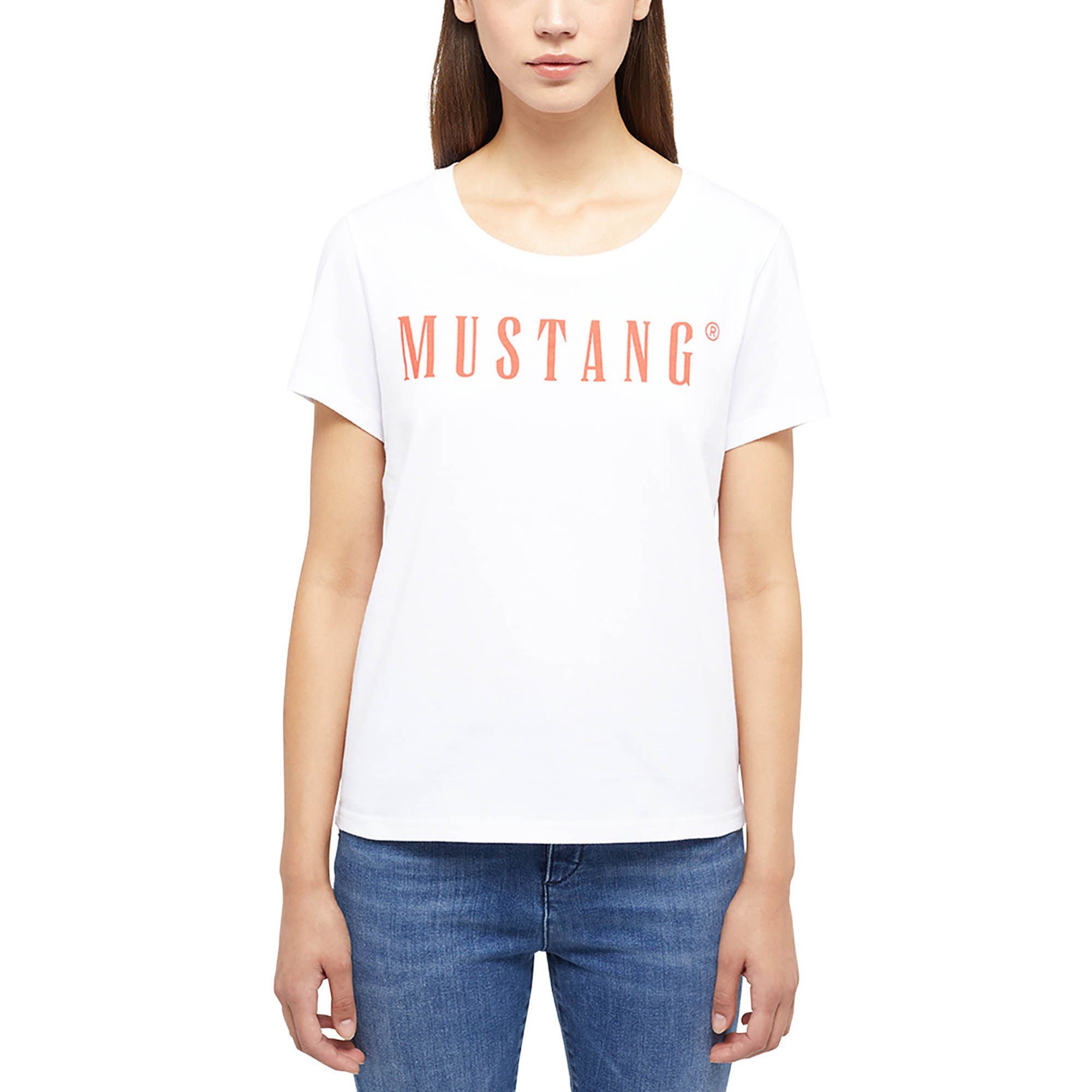 MUSTANG T-Shirt Damen T-Shirt 3er Pack Baumwolle Style Alma 3P (Packung, 3er Pack)