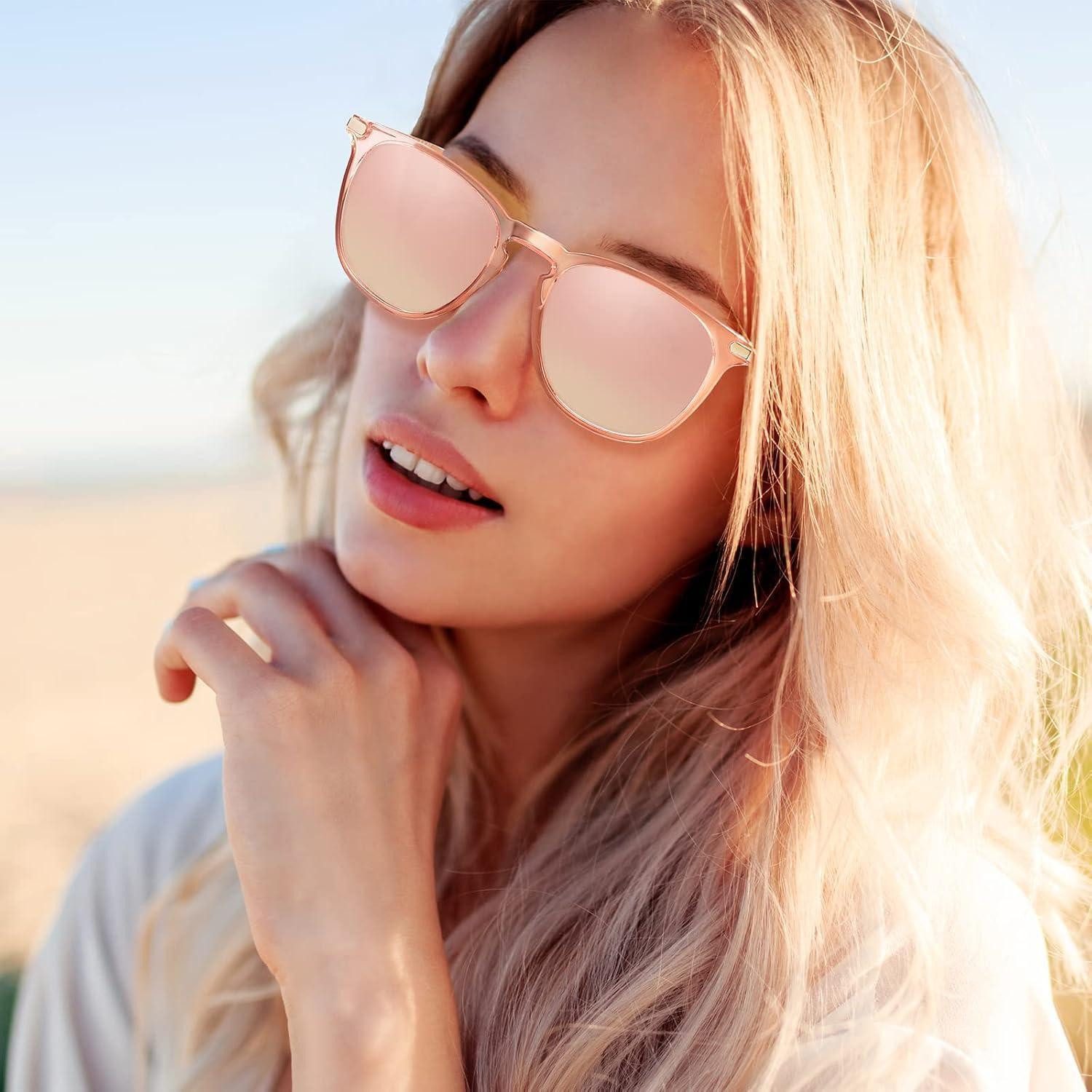 LuxusKollektion Sonnenbrille Sonnenbrille Polarisierte Damen D - Rosa Transparent; Linse: Rosa-r