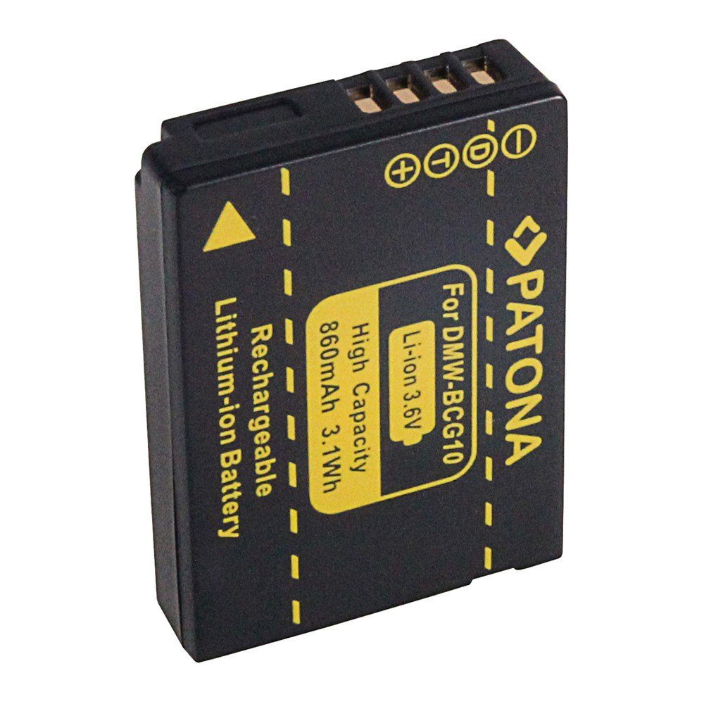 Patona 2x Akku für Panasonic DMW-BCG10 Kamera-Akku Ersatzakku 860 mAh (3,6 V, 2 St), DMW-BCG10E Lumix TZ18 TZ22 TZ25 TZ31 ZX1 ZX3 DMC-TZ6