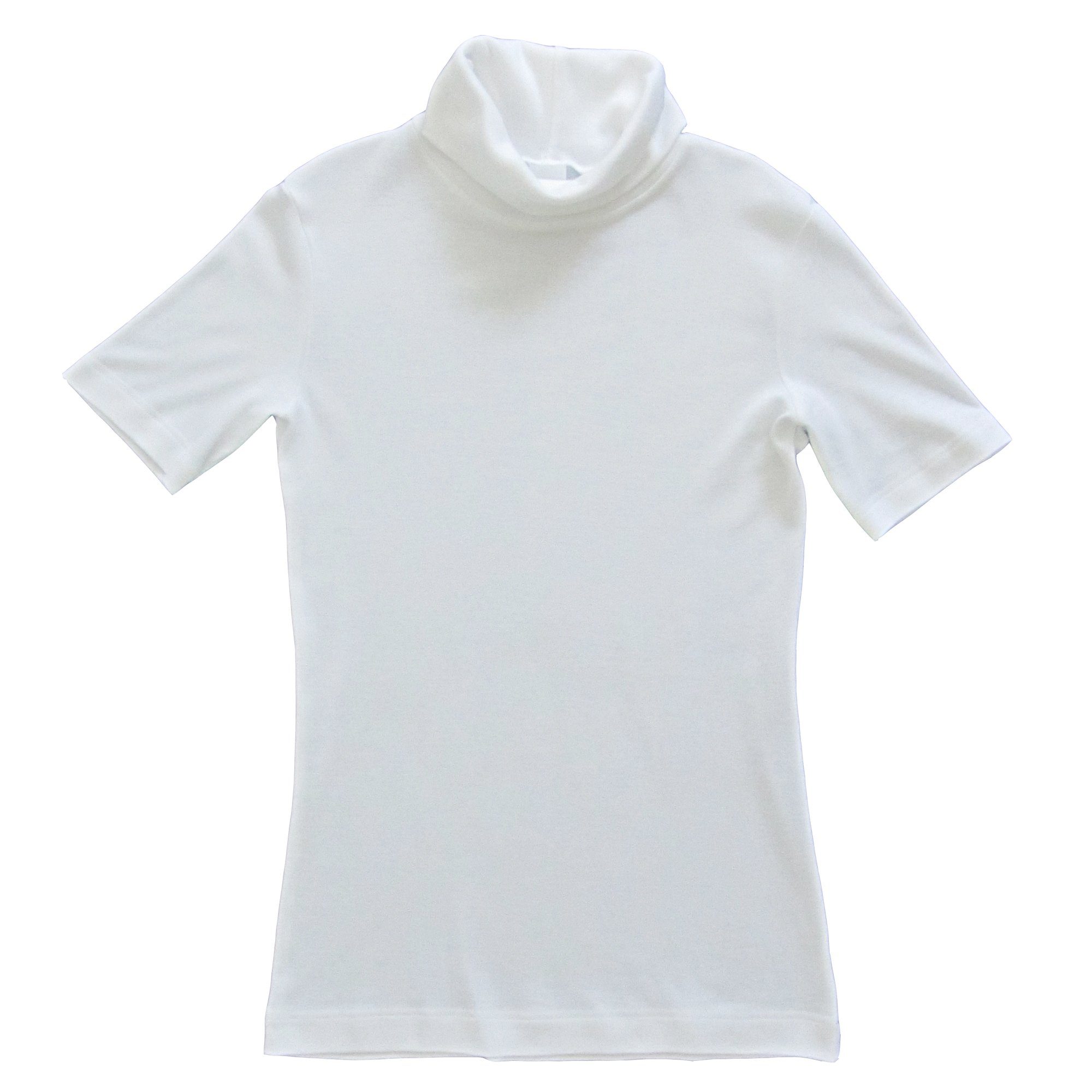 HERMKO Unterziehshirt 17855 Baumwolle/Modal, Kurzarmshirt mit Rollkragen, angenehm weich