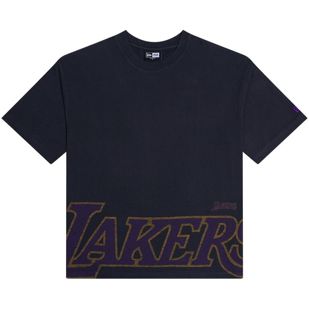 New Era Print-Shirt Oversized Los WASHED Lakers Angeles