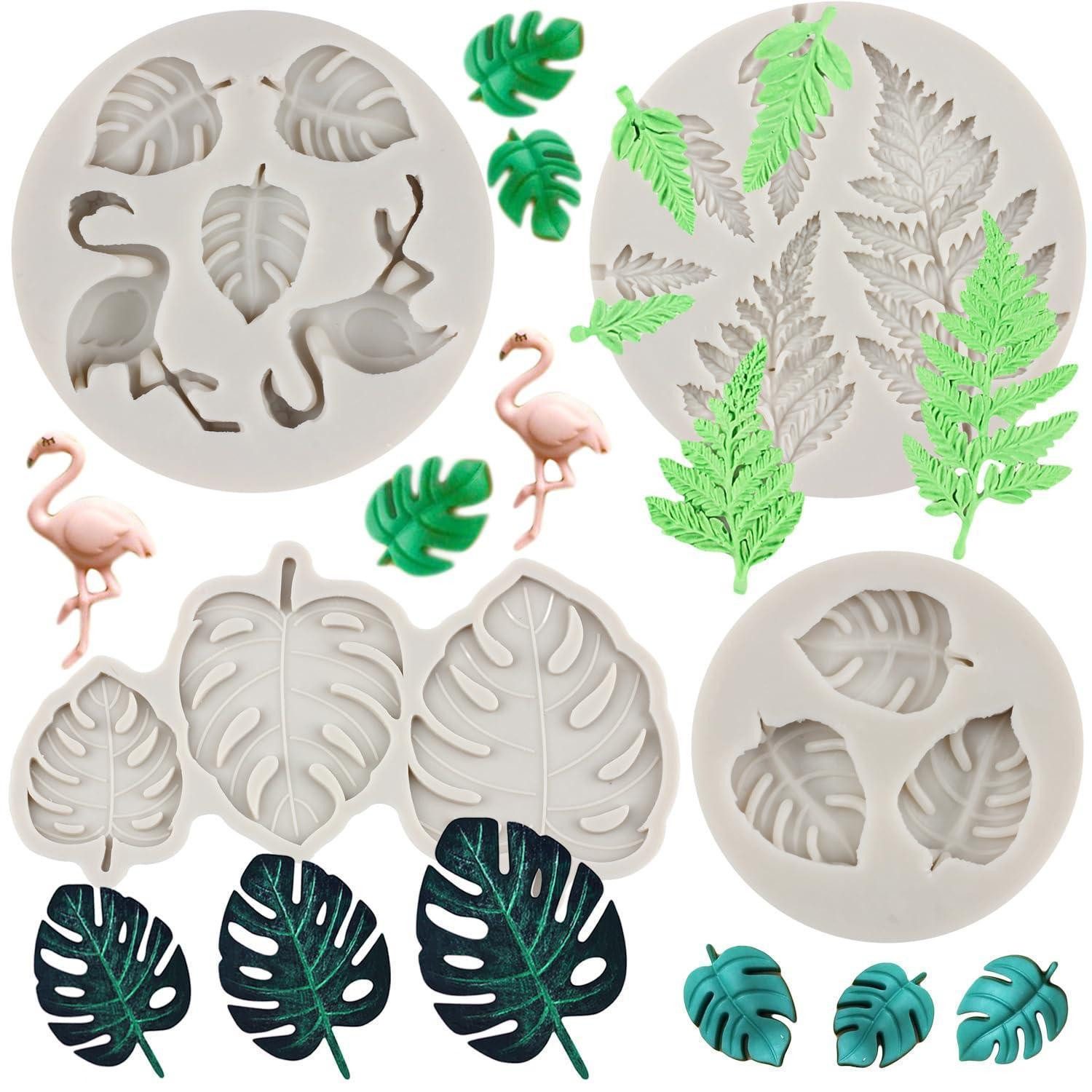 LuxusKollektion Sticker Silikonform 4er Tropenblätter Monstera Schildkröte, (4-tlg)