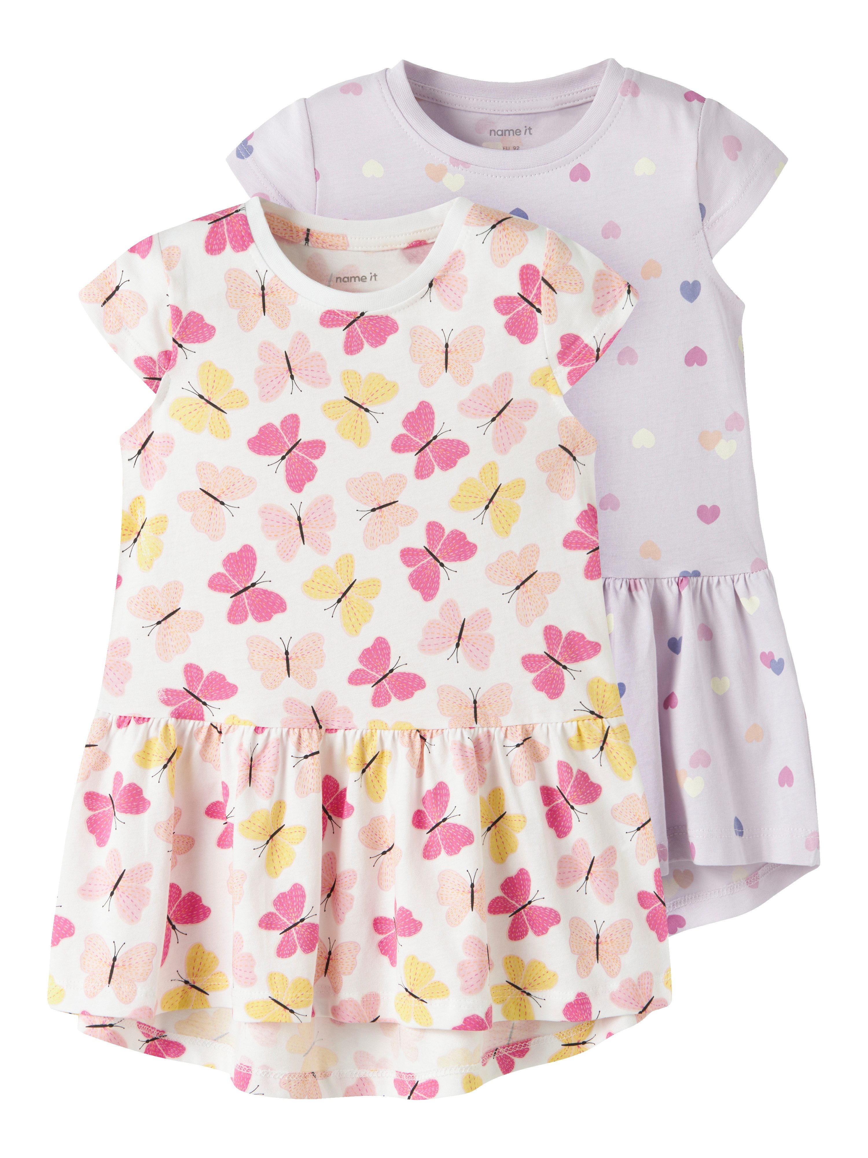 Name It Jerseykleid NMFVIGGA 2P CAPSL DRESS (Packung, 2-tlg) Baumwolle, regular fit