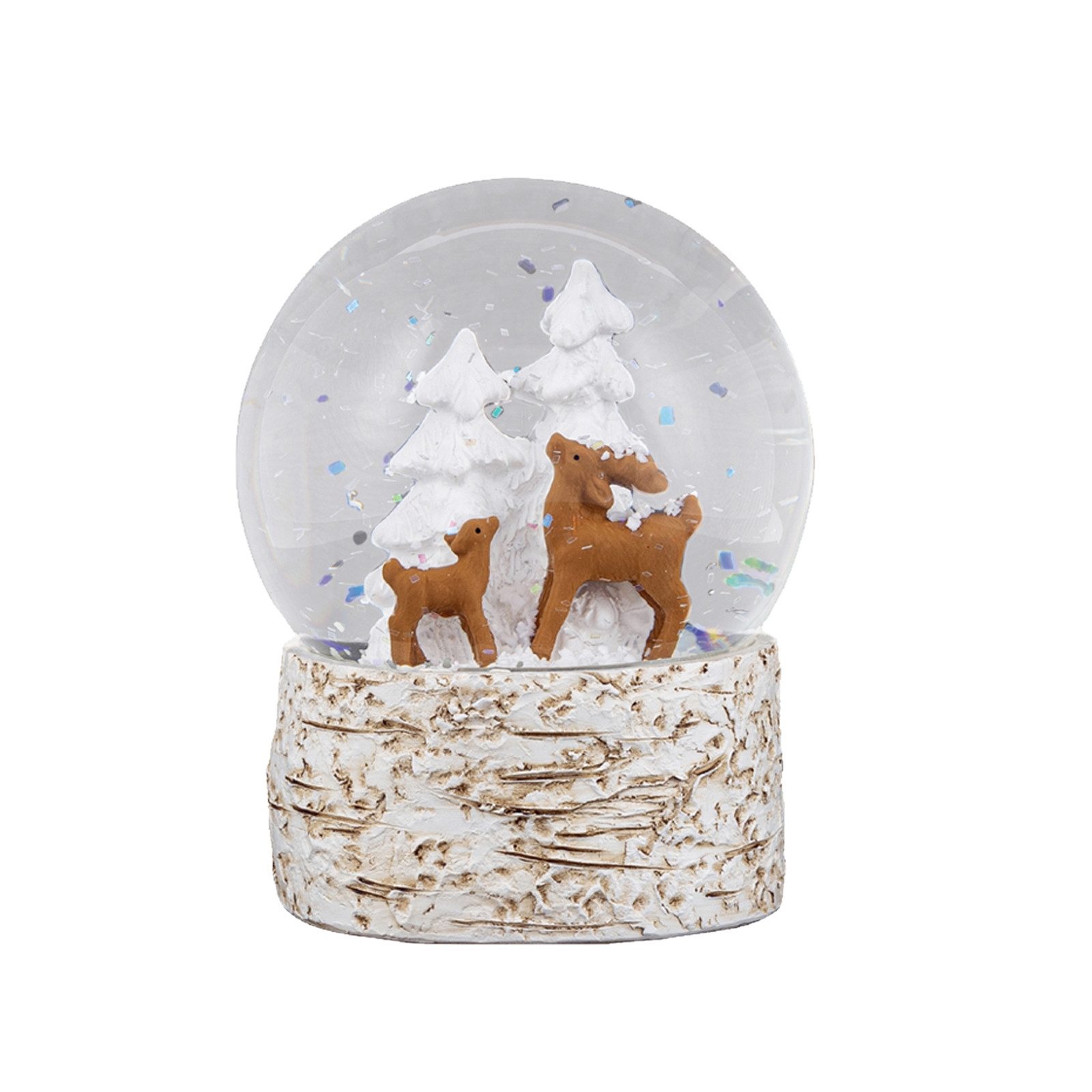 HTI-Living Schneekugel Schneekugel Rehfamilie (Stück, 1 St., 1 Schneekugel), Dekofigur Weihnachtsdekoration