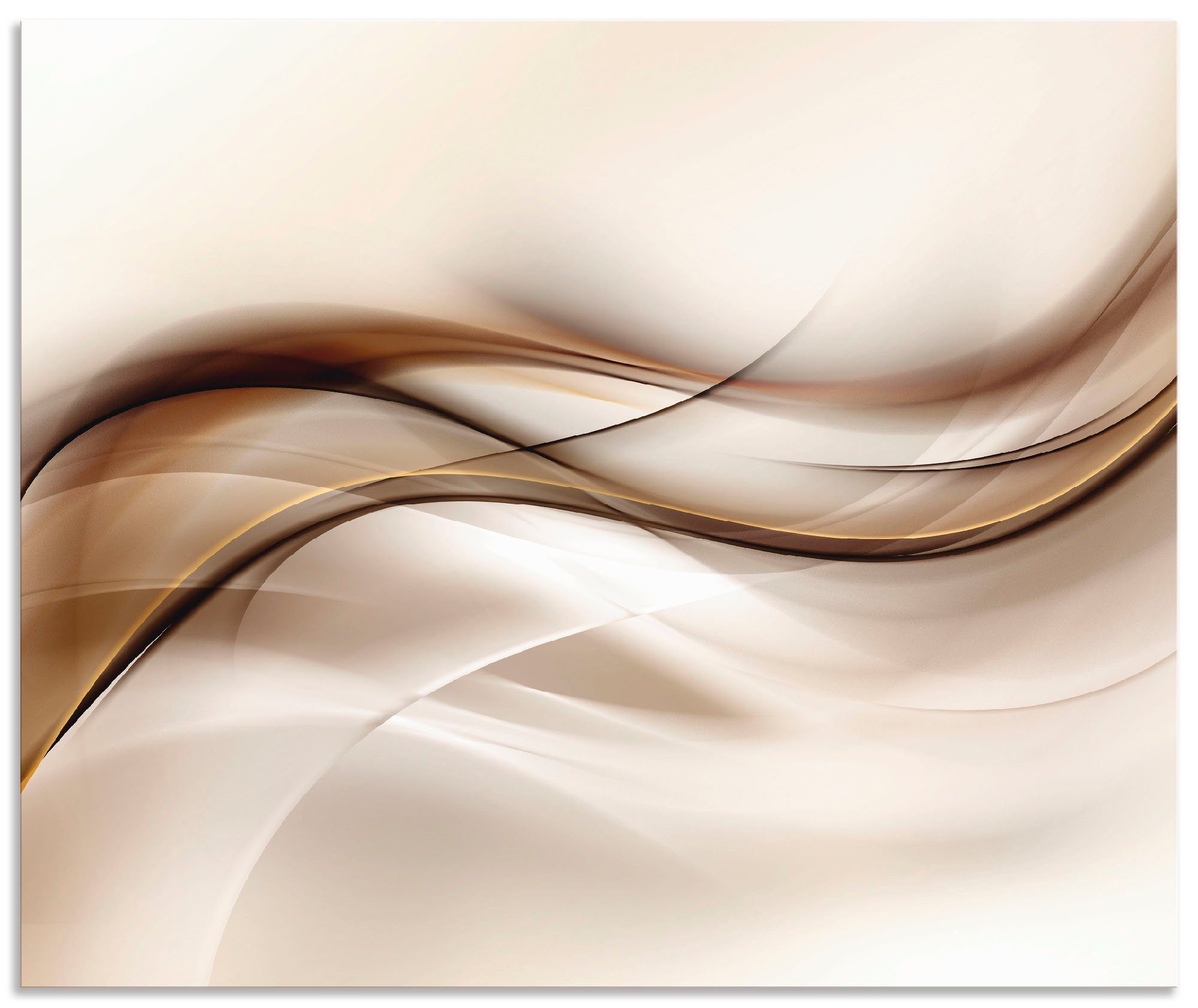 Artland Küchenrückwand Braune abstrakte Welle, (1-tlg), Alu Spritzschutz mit Klebeband, einfache Montage