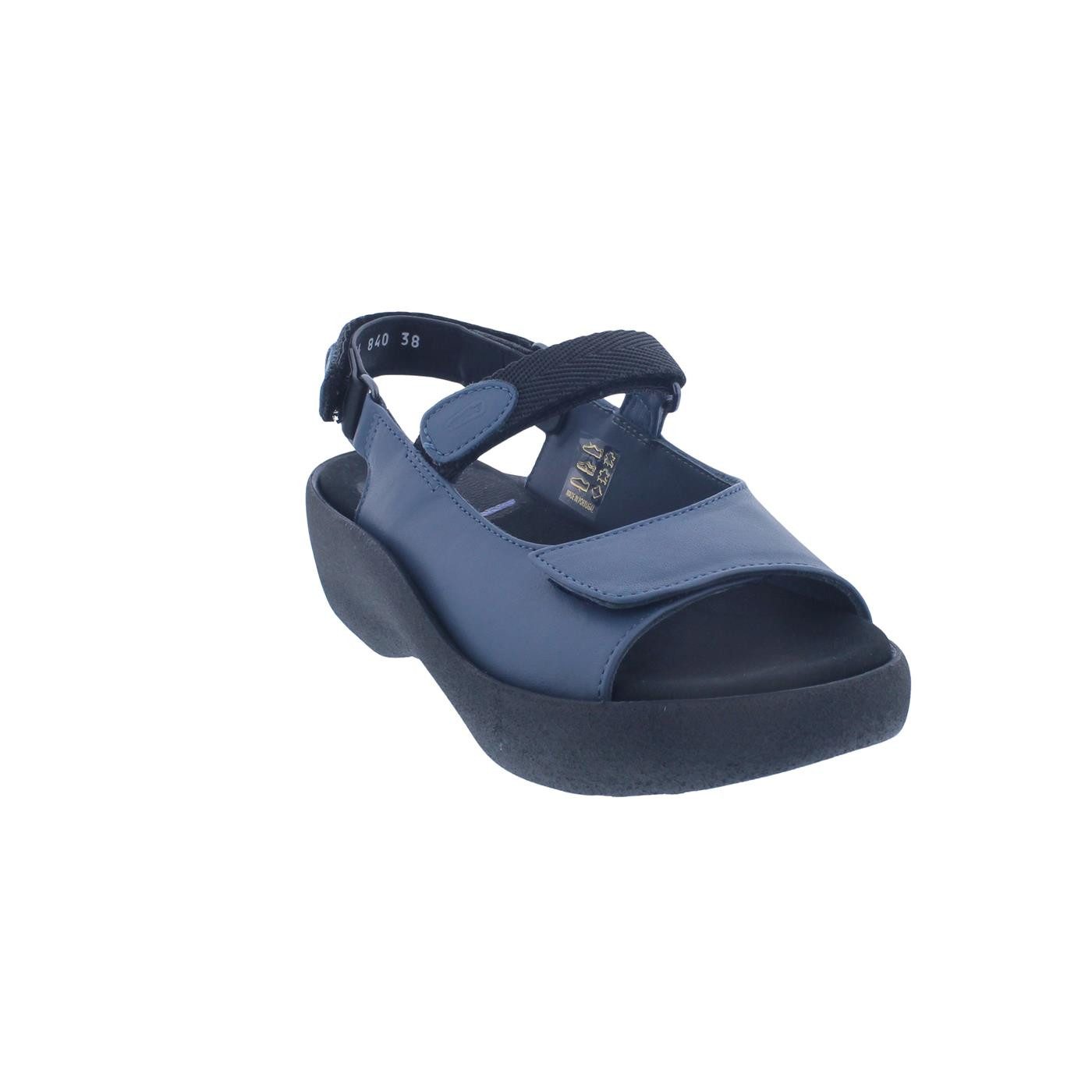 WOLKY Wolky Sandale Jewel 0320434-840, Glattleder, Jeans-Blau, Fußbett zum W Sandale