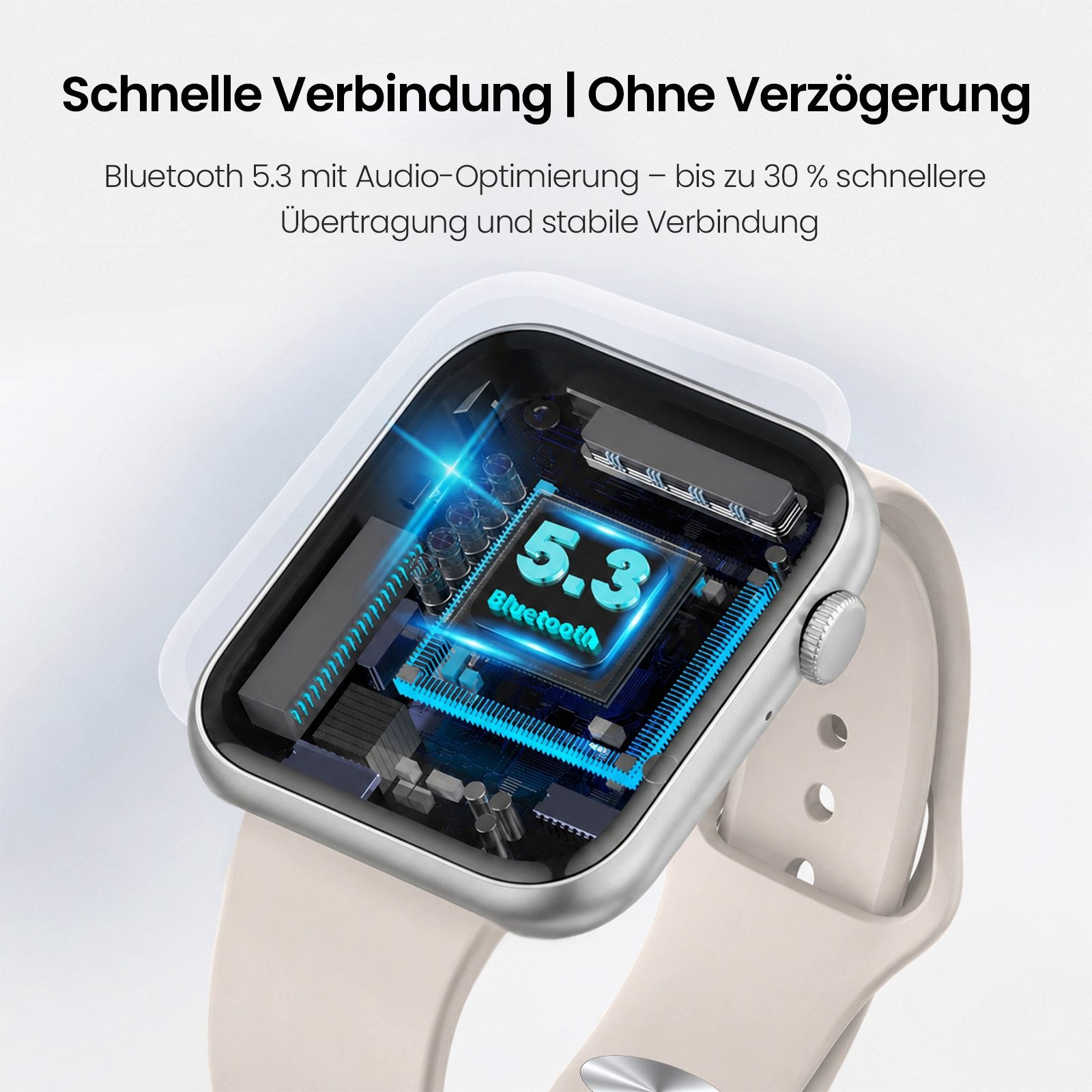 Whraills 2026 Smartwatch Herren Damen 1.83 " AMOLED Display Smartwatch 800mAh Smartwatch, Herzfrequenz-/Atemübungen-/SpO2-/Schlafüberwachung für Android und iOS – Bild 5 von 5
