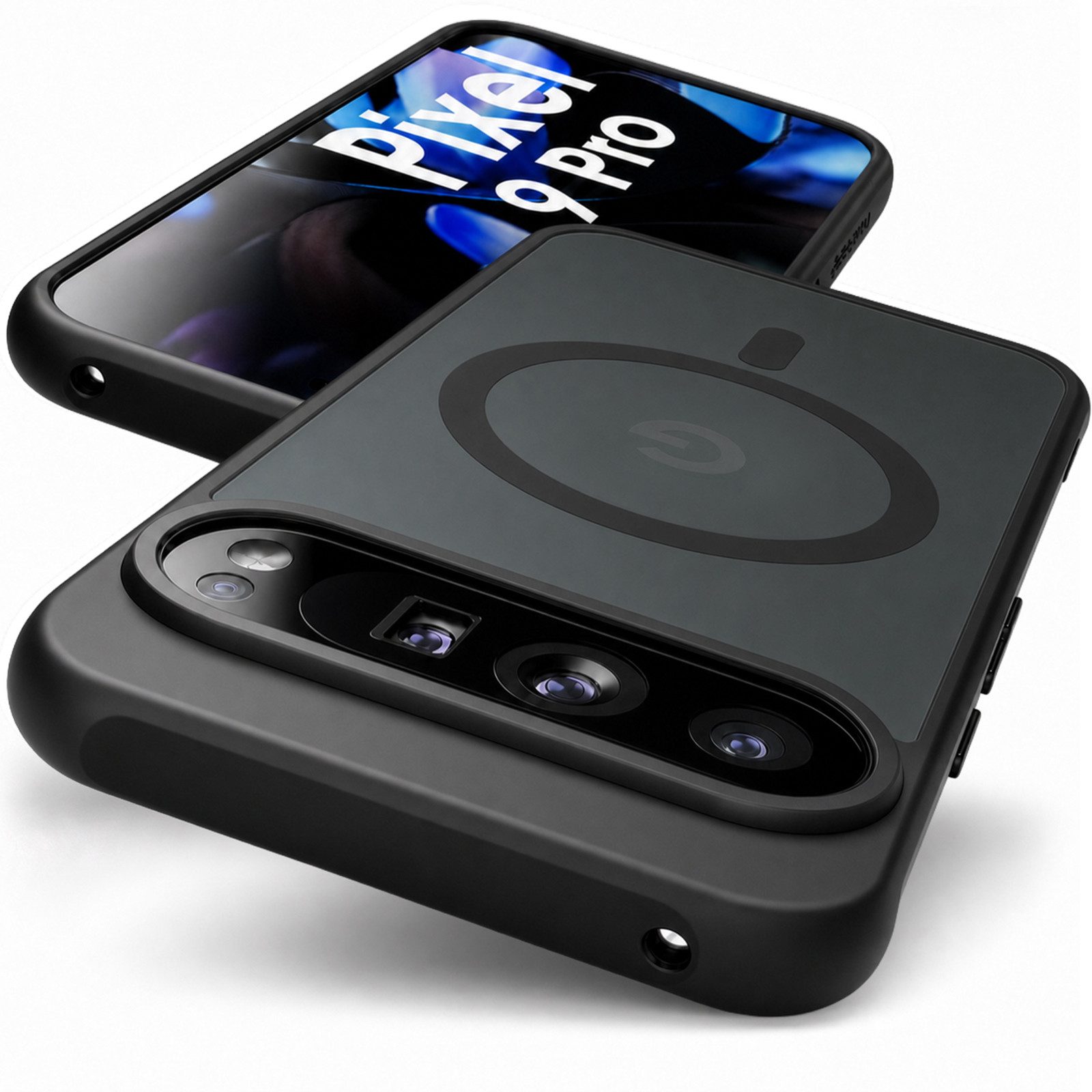 GreenHec Handyhülle Hülle Google Pixel 10 9 8 7 6 Pro XL MagSafe Case 9a 10a Magnet Schutz 7 Zoll, Cover Schwarz Magnetisch Handyhülle Pixelsnap Black Stoßfest Dünn Matt