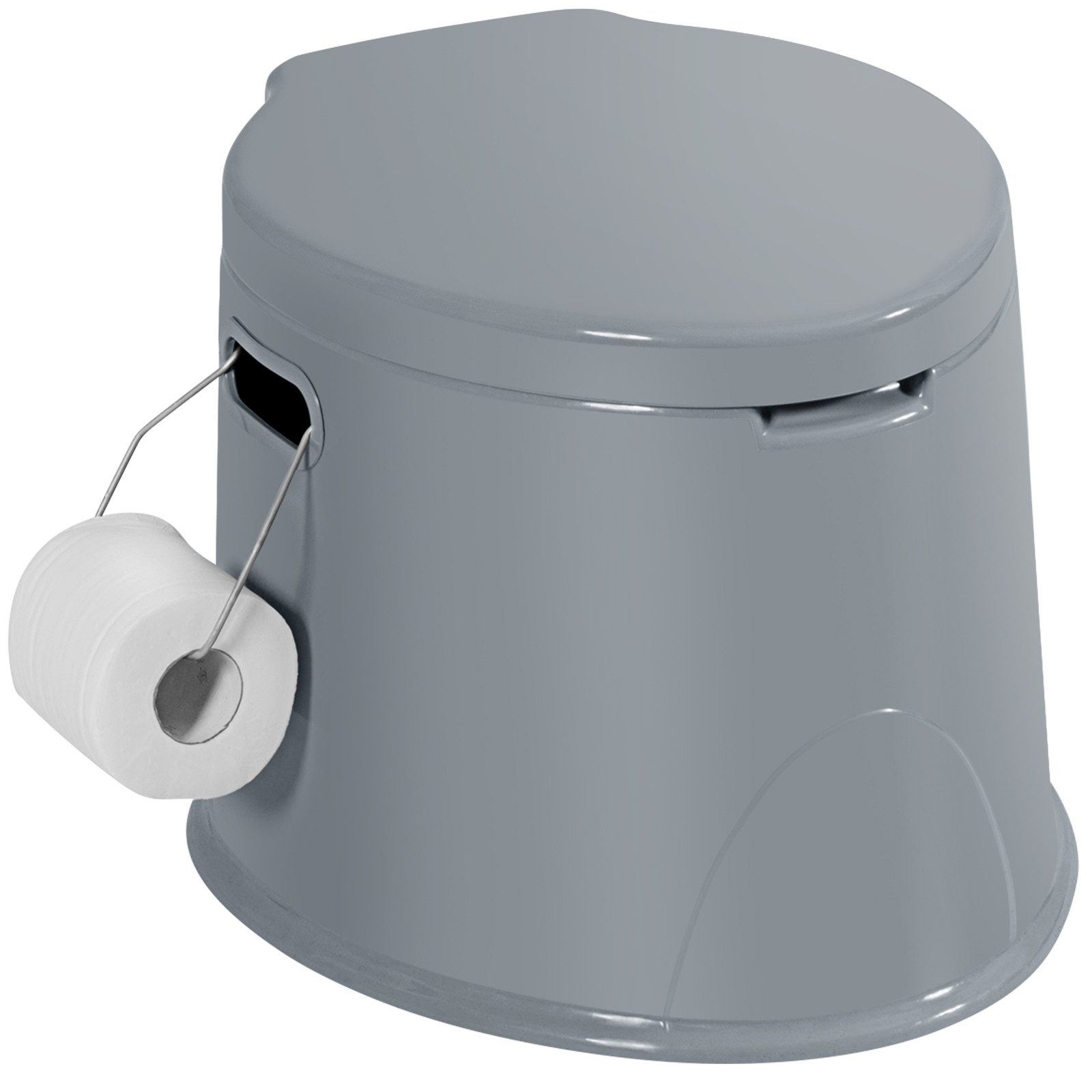 COSTWAY Campingtoilette, tragbar, mit abnehmbarem Eimer, Papierhalter günstig online kaufen