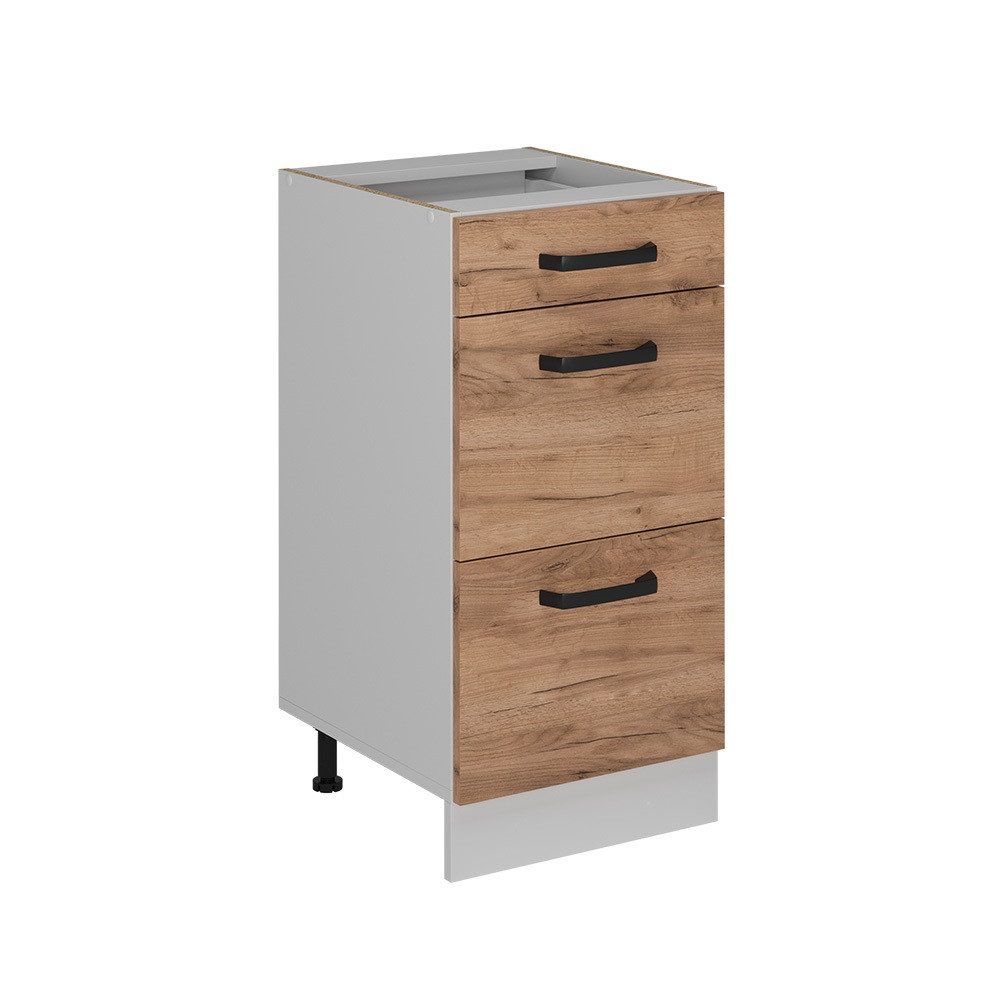 Vicco Unterschrank R-Line, Goldkraft Eiche/Weiß, 40 cm ohne Arbeitsplatte (1-St)