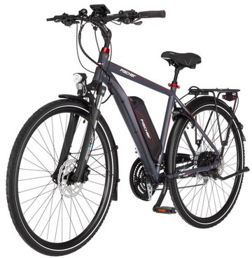 FISCHER Fahrrad E-Bike VIATOR ETH 2222 557, 24 Gang Shimano Altus Schaltwerk, Kettenschaltung, Heckmotor, 557 Wh Akku, Pedelec, Elektrofahrrad für Herren, Trekkingrad