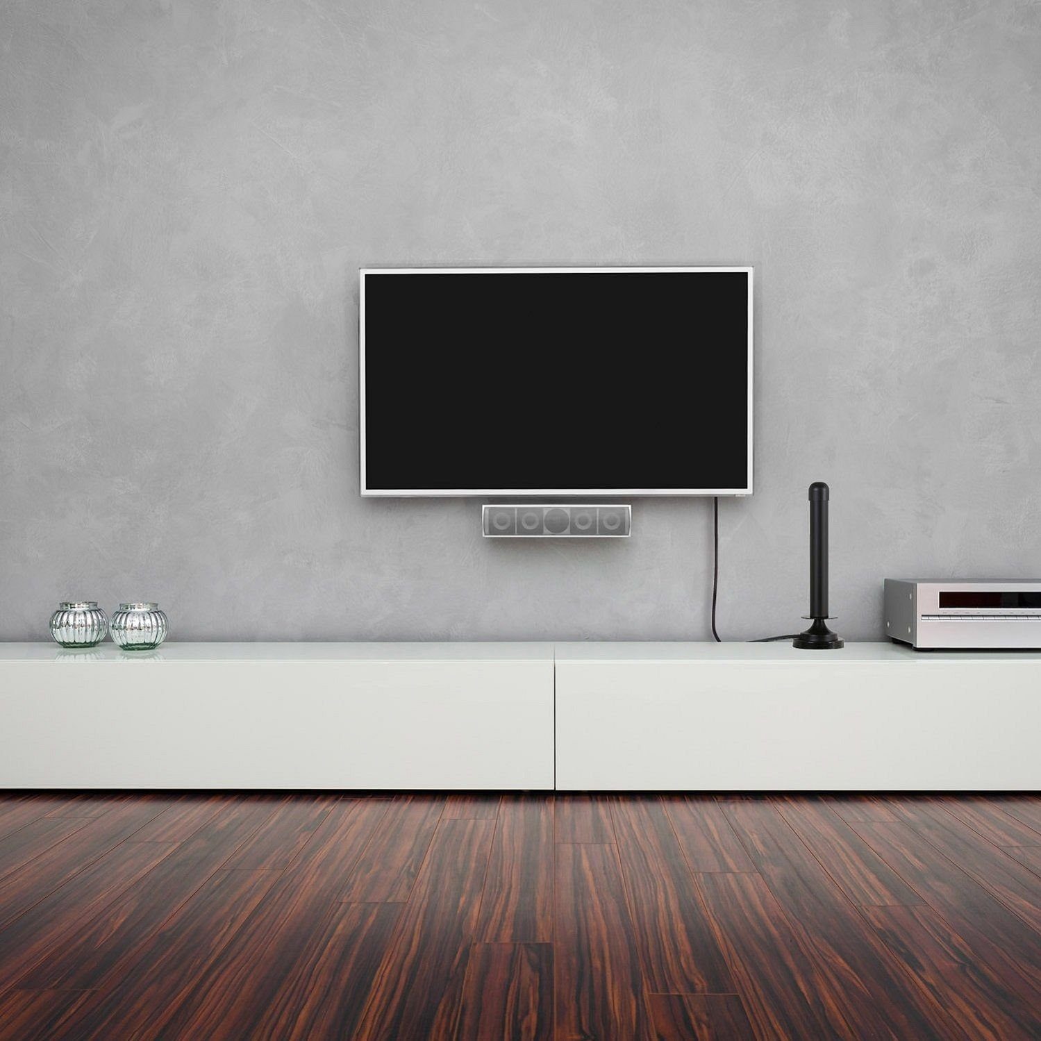 Wicked Chili DVB-T2 Antenne für HD TV Receiver, Freenet TV, 3m Innenantenne (DVB-T, DVB-T2, für Innenbereich, DVBT), Mit Magnetfuß, Kabellänge: ca. 3 m, Verstärkung: 6dBi, ideal für DVB-T