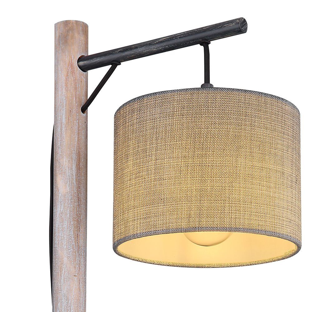 Globo Schreibtischlampe, Leuchtmittel Tischleuchte Stehlampe Lampe Natur-Holz Tisch Leuchte nicht Holz inklusive, Schreib