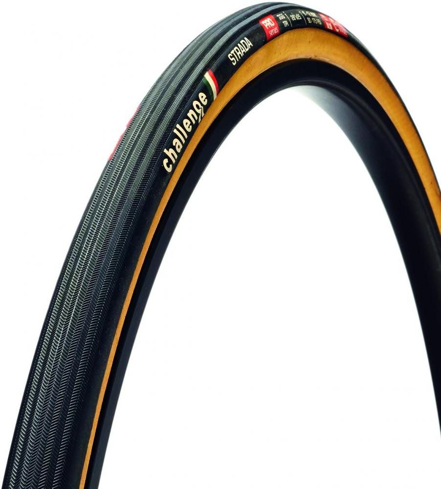 Challenge Fahrradreifen Challenge Reifen Strada Tubular 25-622 Sw-Braun