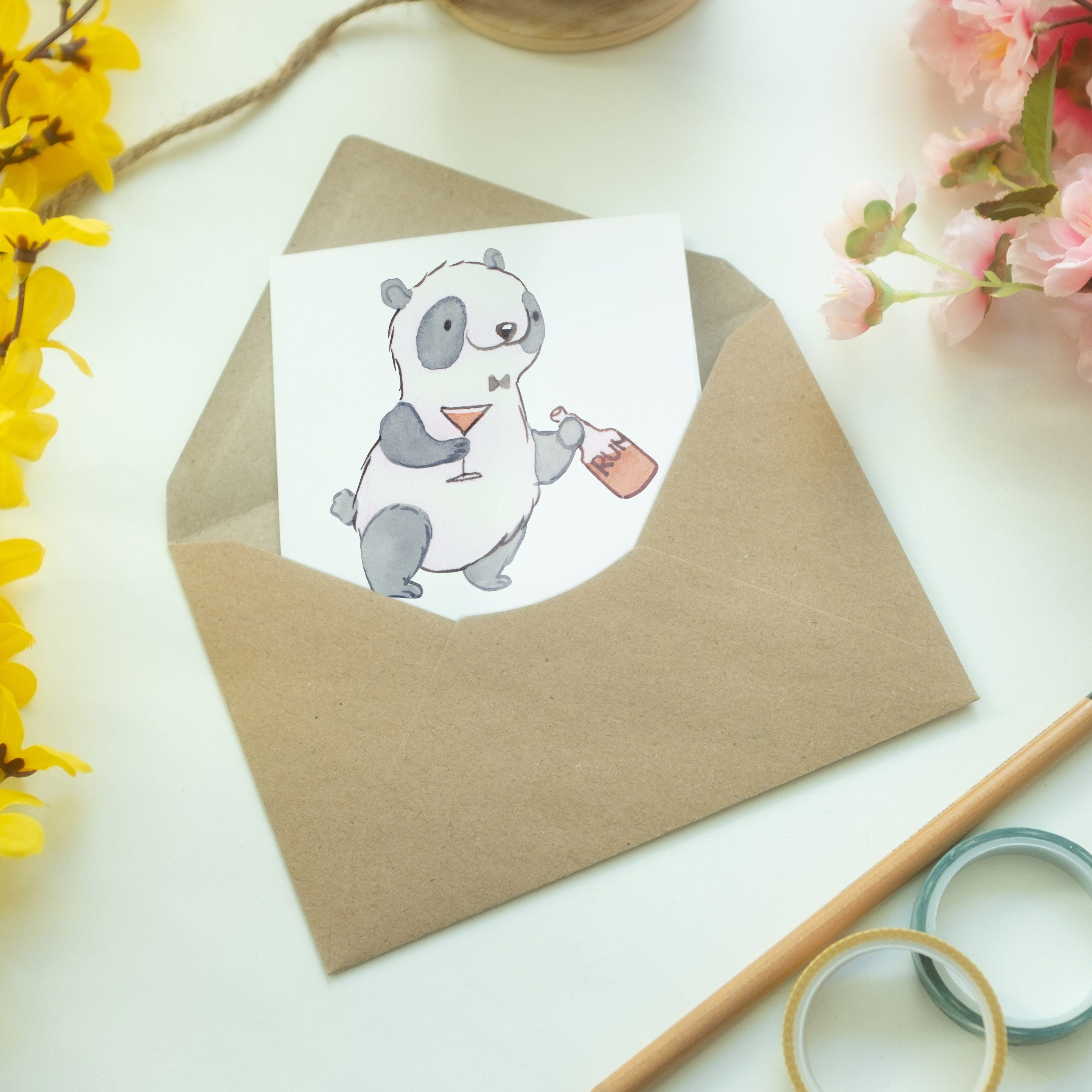 Mr. Weiß Trauzeuge - Panda - Glückwunsc Heirat, Bester Mrs. Geschenk, Panda Welt Grußkarte & der