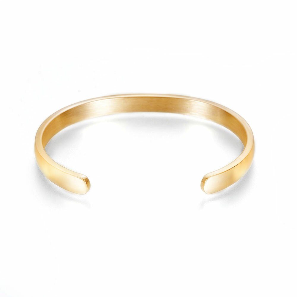 Armspange Geschenkverpackung), Armband inkl. (Armband, goldfarben silberfarben Amplexus poliert Heideman