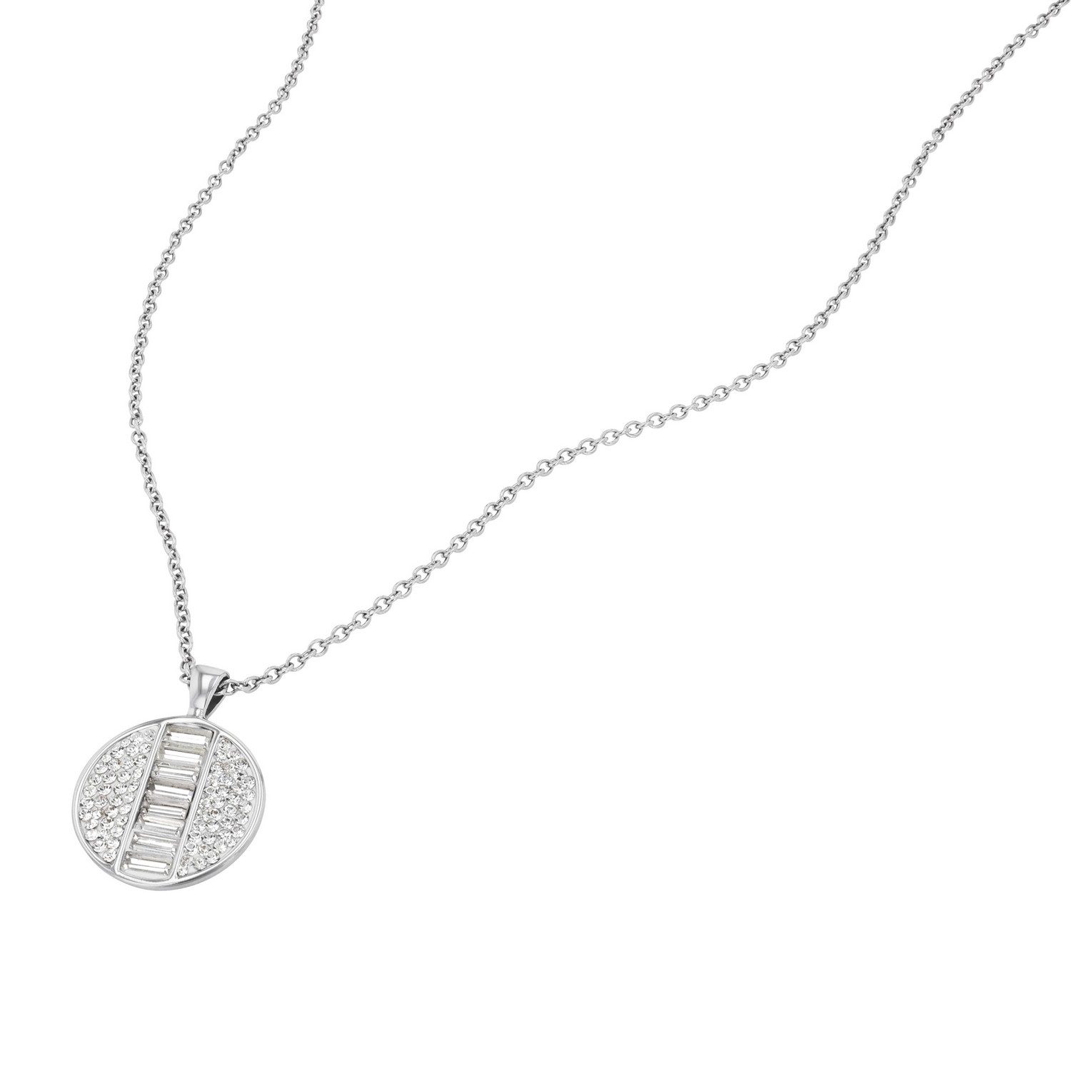 TOM TAILOR Kette mit Anhänger Schmuck Geschenk Edelstahl Kreis rund, mit Glassteine