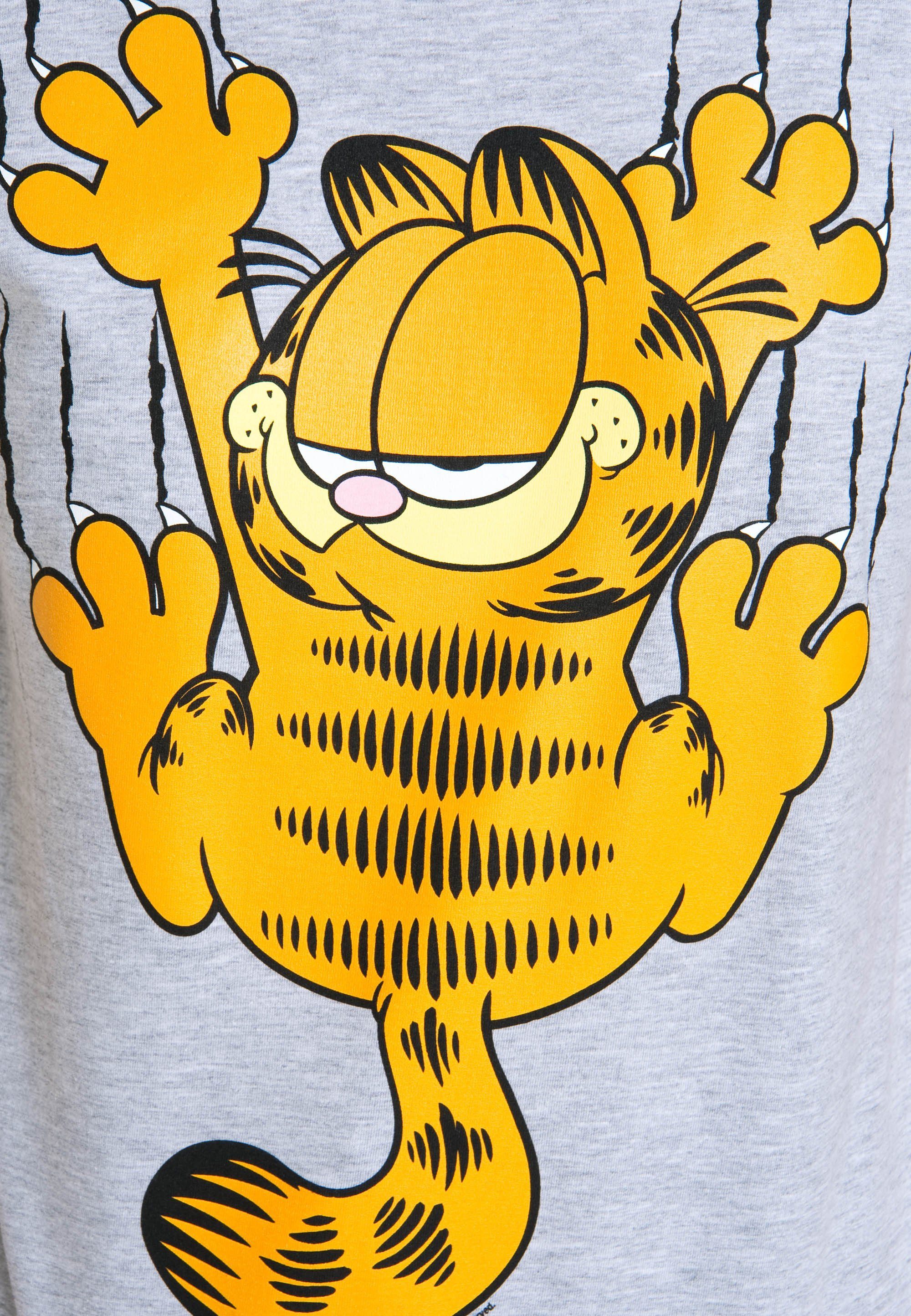 – LOGOSHIRT Garfield lizenziertem Originaldesign mit Scratches T-Shirt