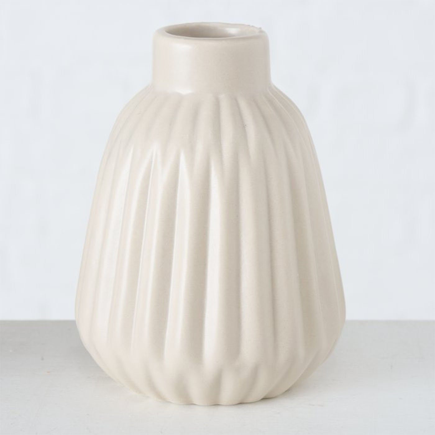 2er Vase BOLTZE Keramik Beige Set Design Mattes Tischvase aus im Deko
