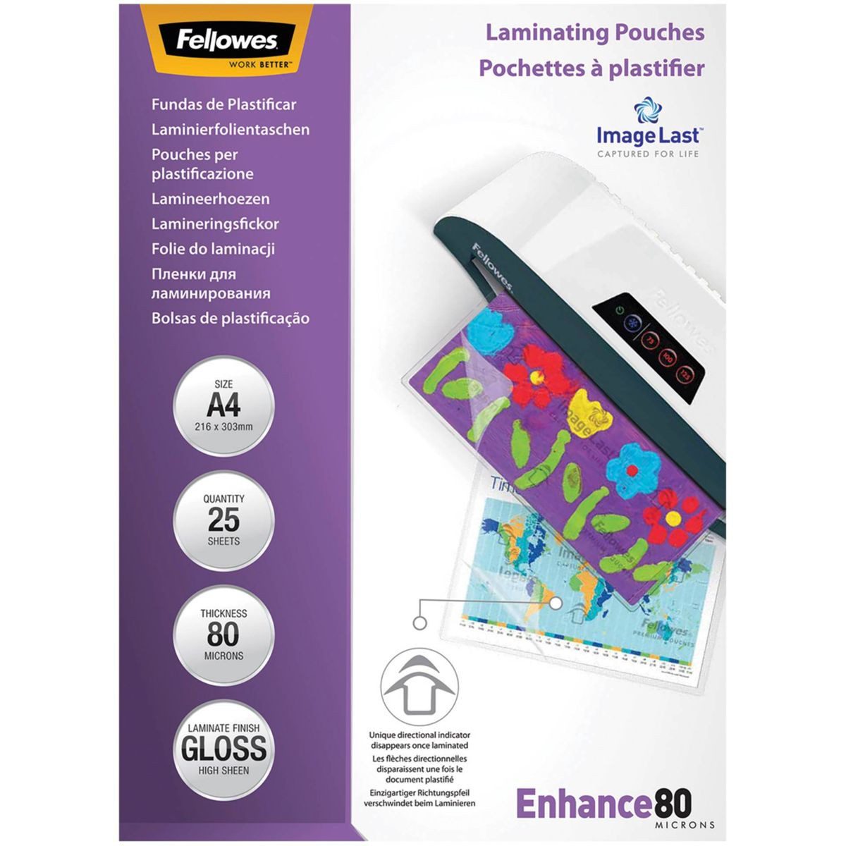 FELLOWES Laminiergerät ImageLast A4 80mic - 25 Stück
