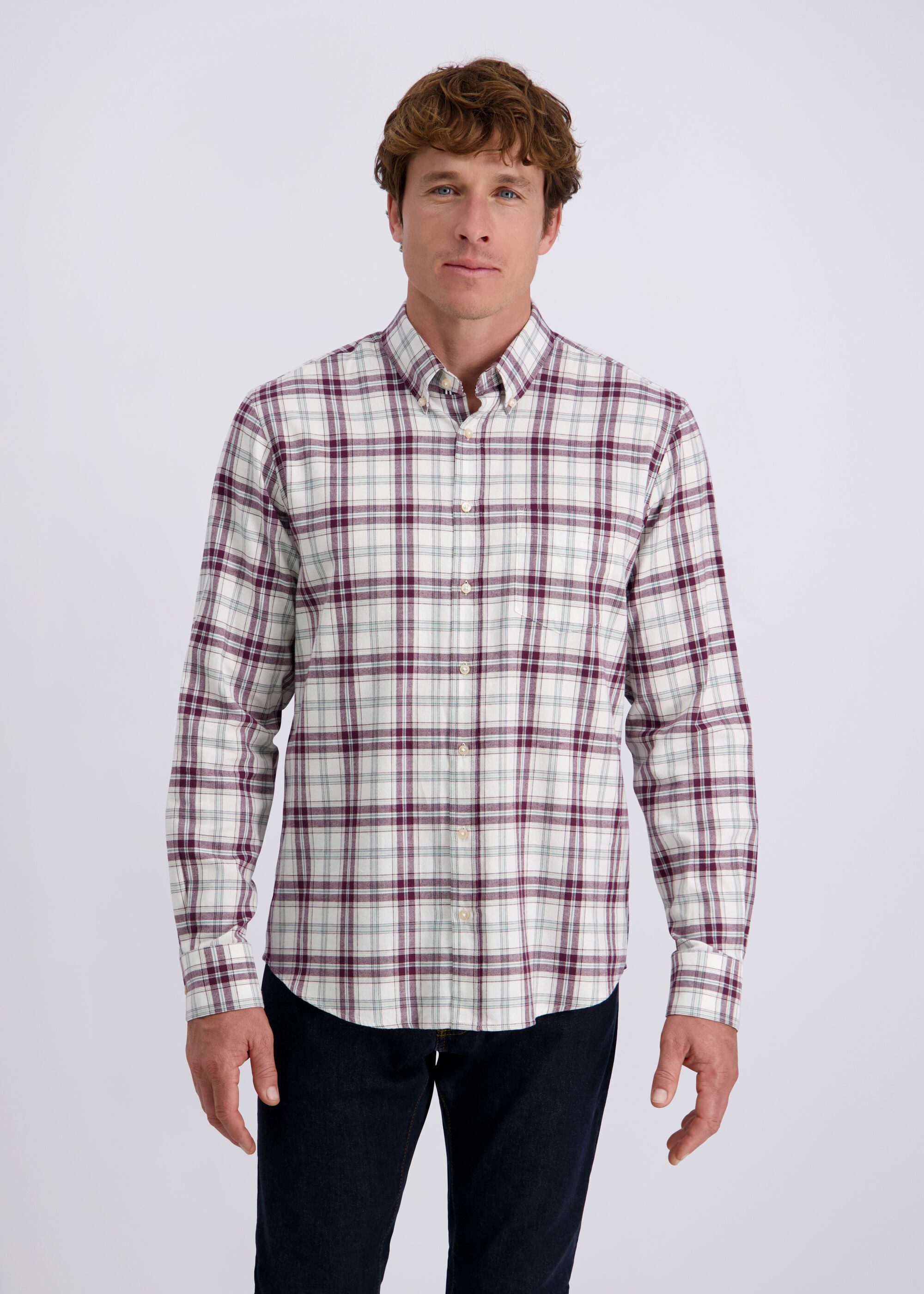 Pierre Cardin Langarmhemd mit Karomuster