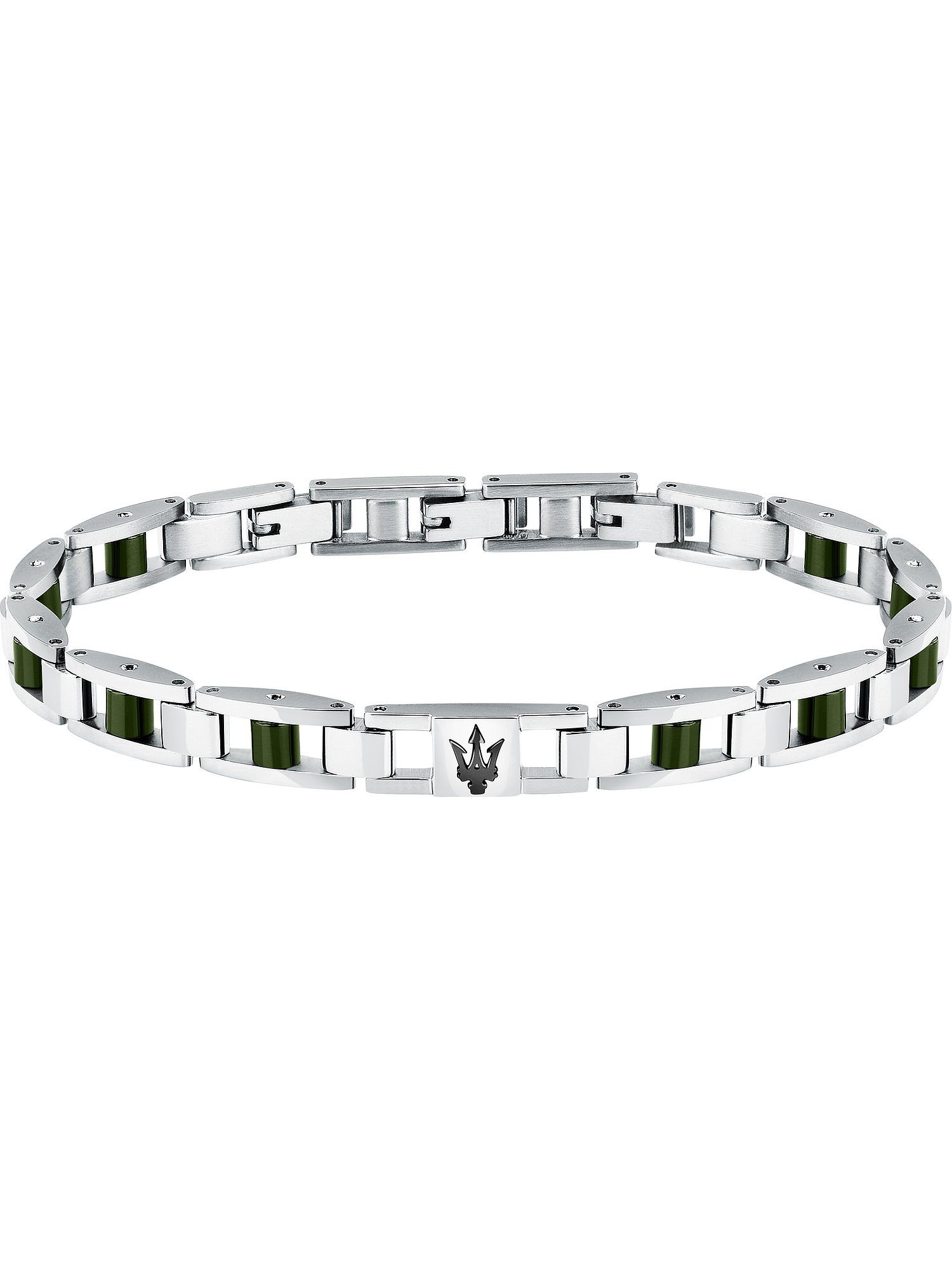 Edelstahlarmband Maserati Herren-Armband Edelstahl, Keramik