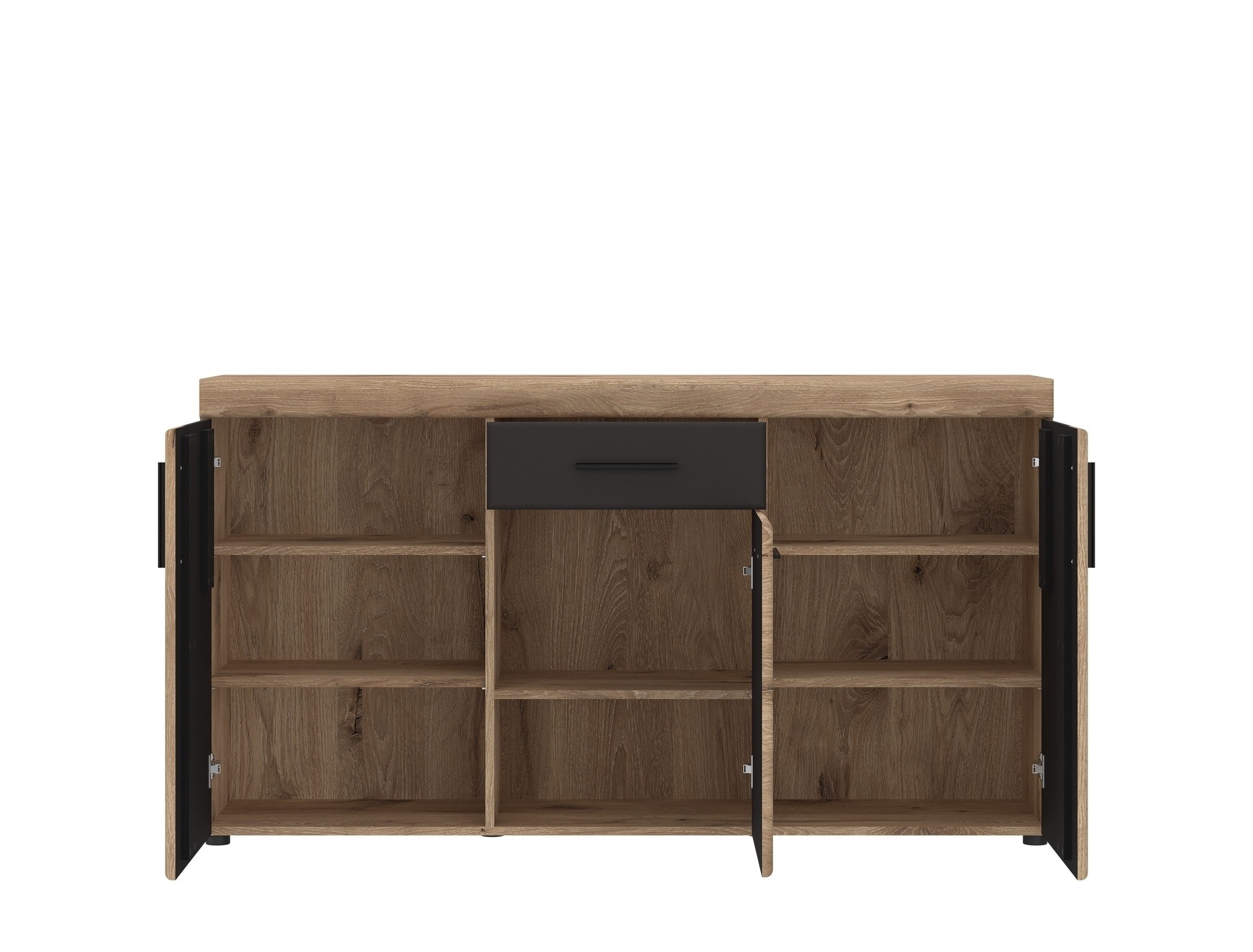 Meble Wójcik Sideboard in Viking Eiche Dekor/KOSMOS GRAU - 156,8x86x40,9 (BxHxT)