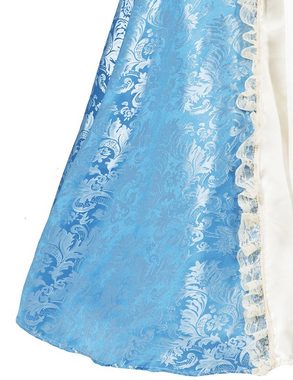 Funny Fashion Kostüm Barock Kostüm Johanna für Damen - Lang - Rokoko Prinzessin Gräfin Theater Kostümkleid in Blau