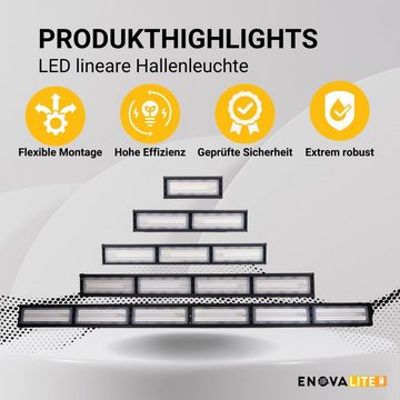 ENOVALITE LED Arbeitsleuchte LED-HighBay, linear, 50 W, 6000 lm, 5000 K (neutralweiß), IP65, TÜV, LED fest integriert, Tageslichtweiß, neutralweiß
