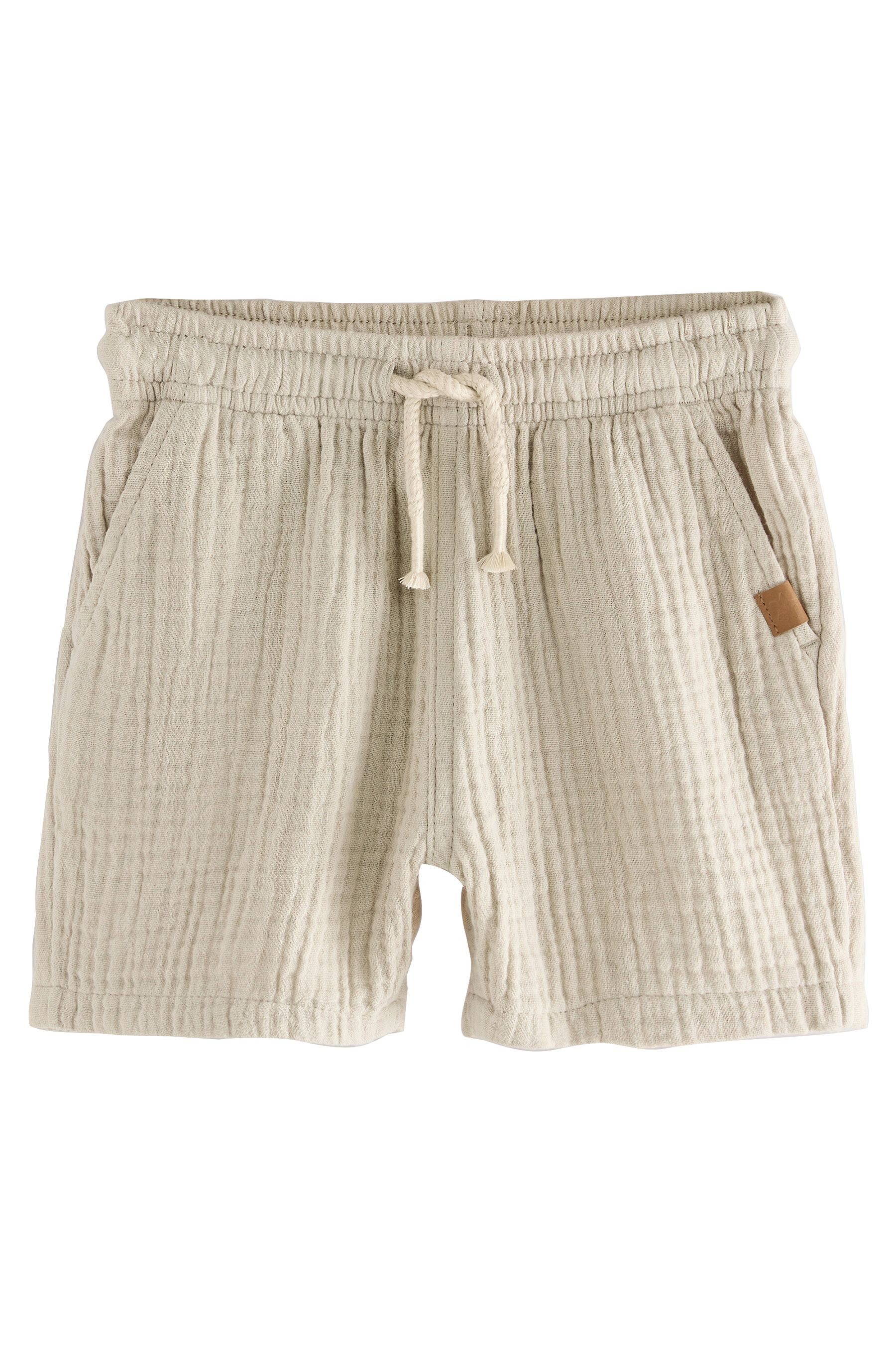 Next Shorts Weiche, strukturierte Baumwoll-Shorts, 3er-Pack (3-tlg)