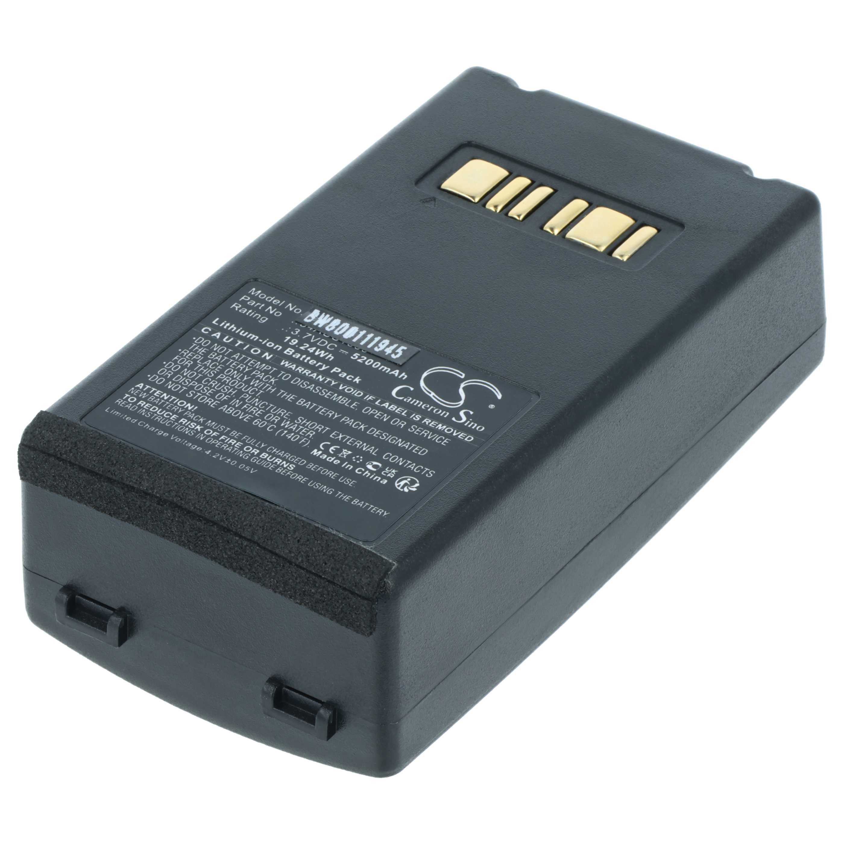 vhbw Akku passend für Datalogic Falcon X3, Falcon X4, Falcon X3 Plus Akku Akku Li-Ion 5200 mAh (3,7 V, 1 St), Leistungsfähiger Austausch-Akku für POS-Gerät, Wiederaufladbar, Jede