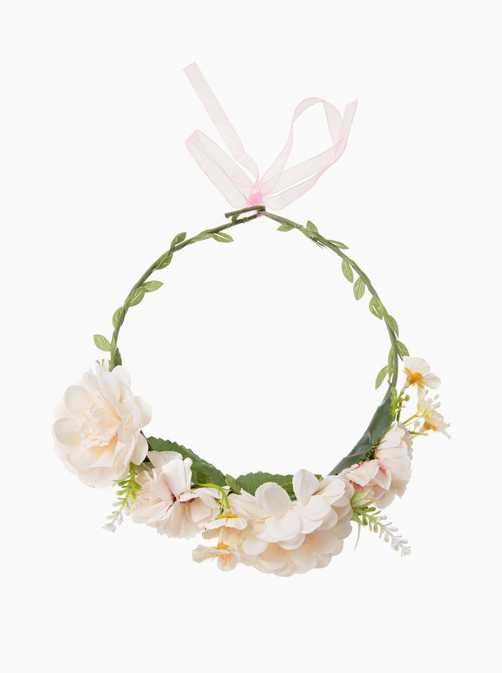 axy Diadem Haarkranz Blumen Blumenkranz Damen Mädchen Stirnband (Blumenkranz und Blumenarmband als Set), Verstellbarer für Hochzeit Karneval Festival