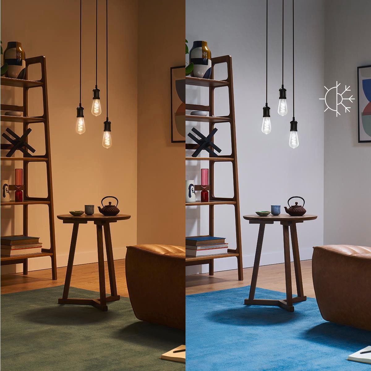 WiZ LED-Leuchtmittel White & Color 60W E27 ST64 Edison Tunable, E27