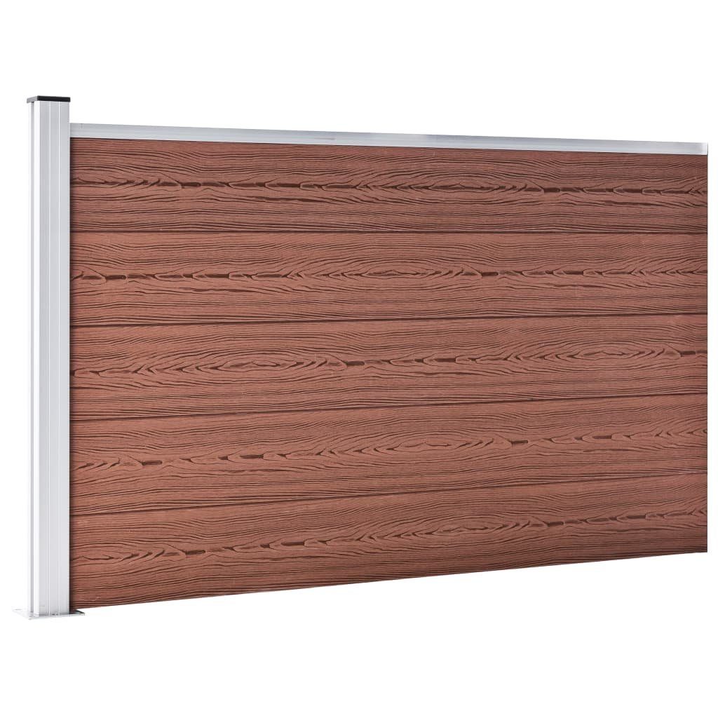 vidaXL Gartenzaun Gartenzaun WPC 175x105 cm Braun, (1-St)