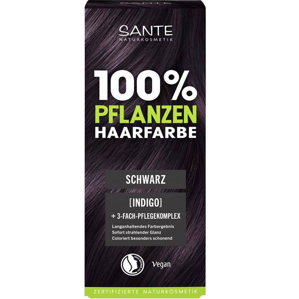 SANTE Haarfarbe Pflanzen SCHWARZ, Schwarz, 100 g