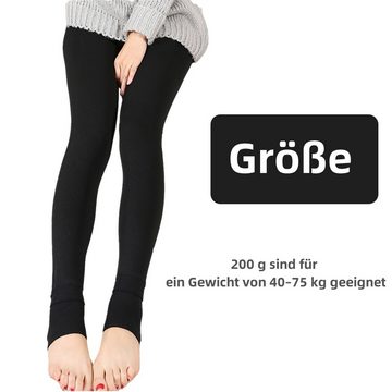 Opspring Thermoleggings Damen Fleece gefüttert Thermal Warm Winter Strumpfhosen Hohe Taille