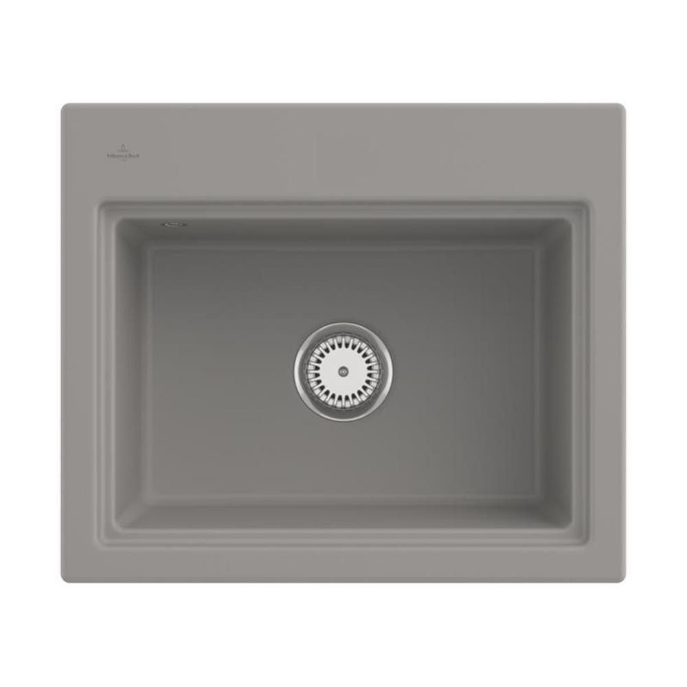 Villeroy & Boch Küchenspüle Subway Style 60 S Classicline KD Fossil mit Handbetätigung und Abtropf, 60/510 cm