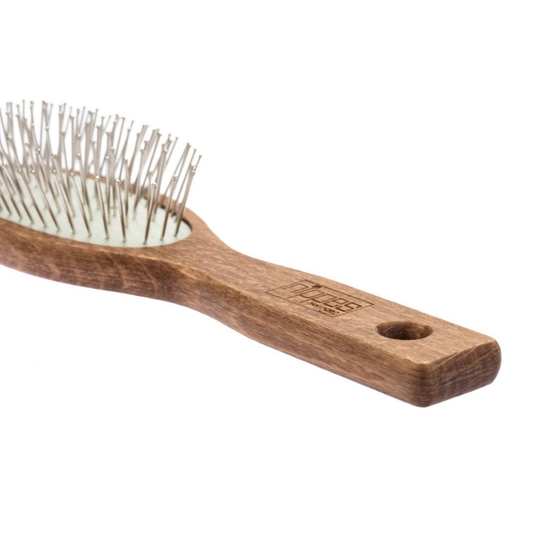 nippes Solingen Haarbürste Haarbürste, Entwirrbürste aus Buchenholz mit Doppelkopf-Metallstifte, oval