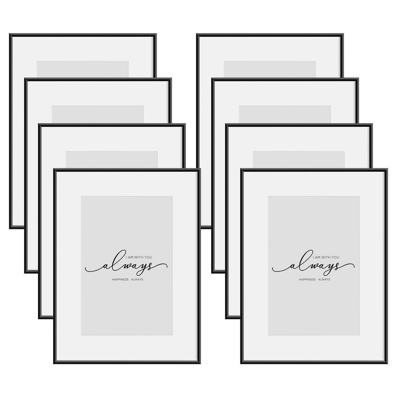 Woltu Bilderrahmen, (8 St), Fotorahmen Aluminium Matt günstig online kaufen