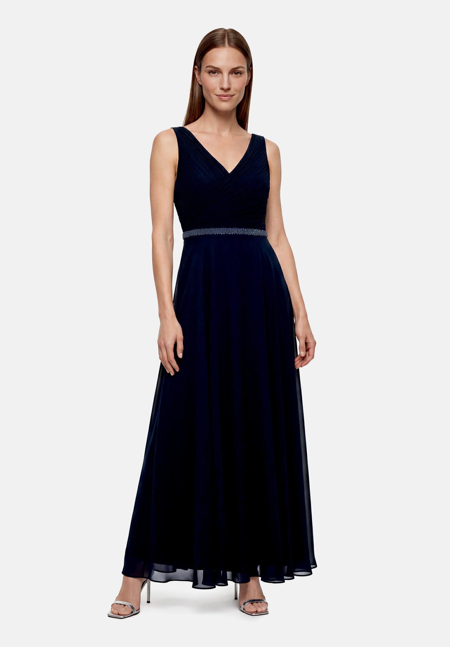 Vera Mont Abendkleid Damen mit Plissee Dekoelemente – Bild 2 von 5